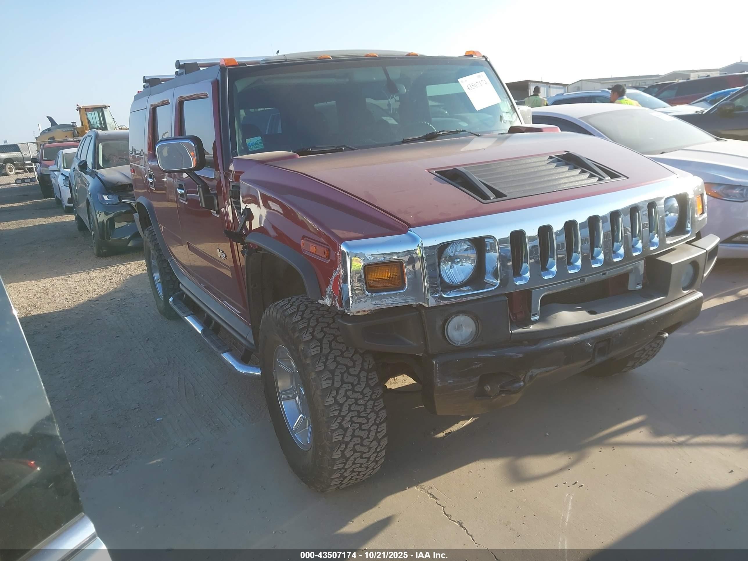 2005 Hummer H2 Suv   Темно-бордовый vin: 5GRGN23U15H130290