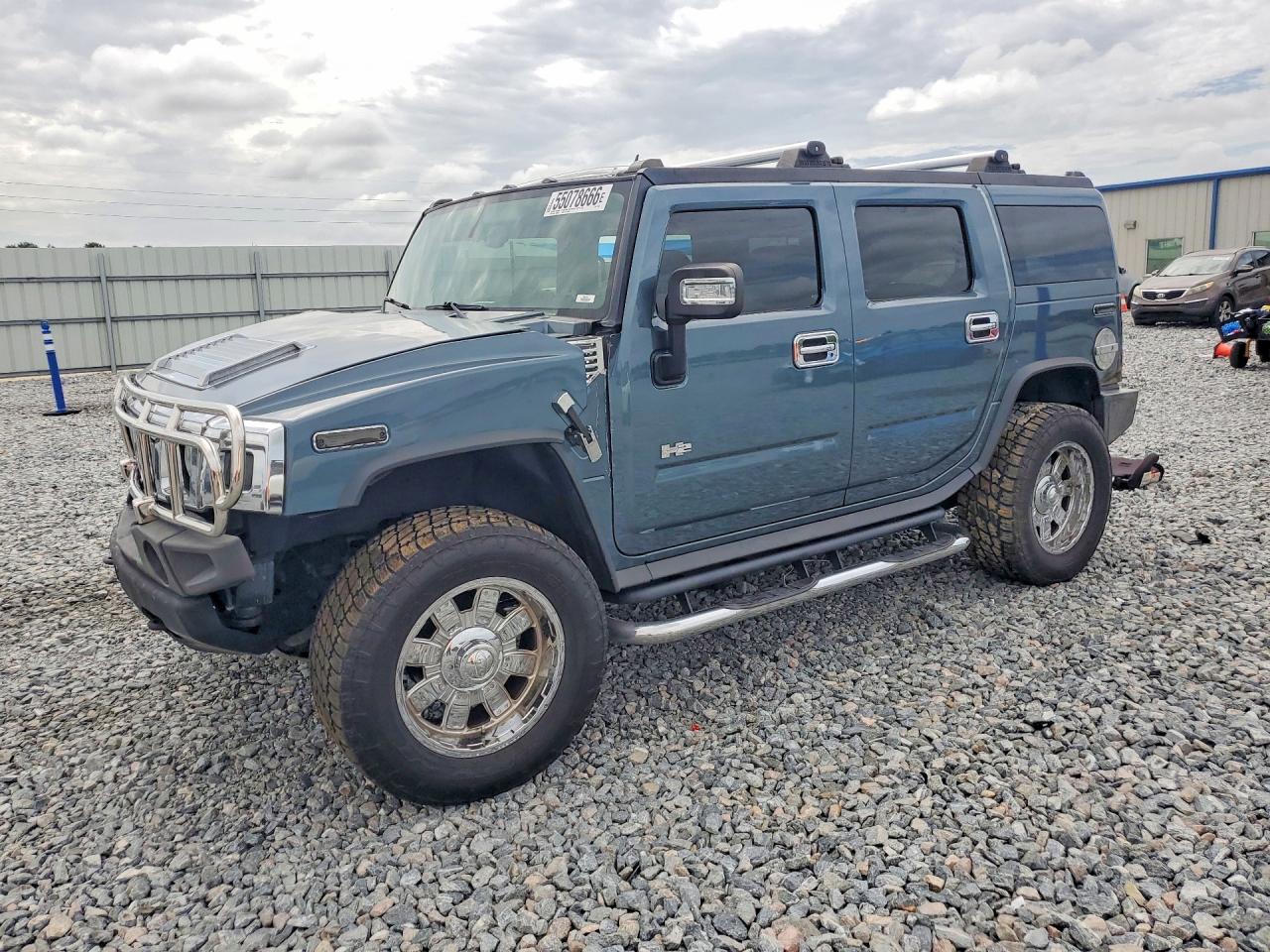 2006 Hummer H2 Blue vin: 5GRGN23U16H102460