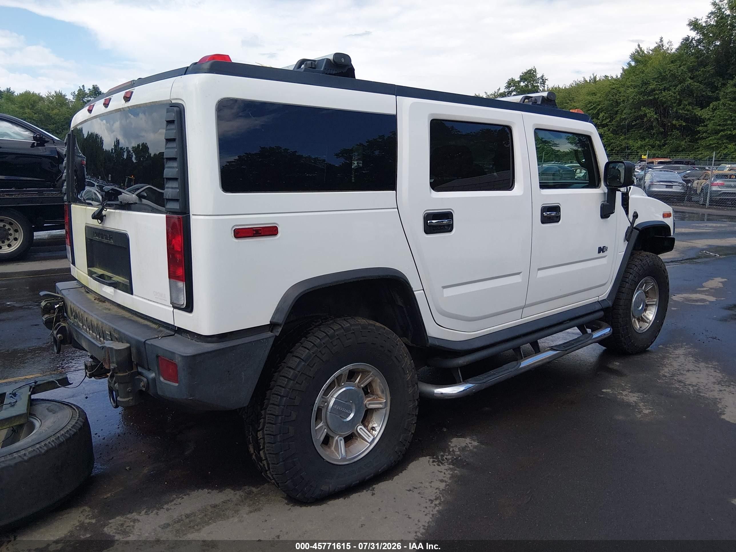 2006 Hummer H2 Suv   White vin: 5GRGN23U26H121454