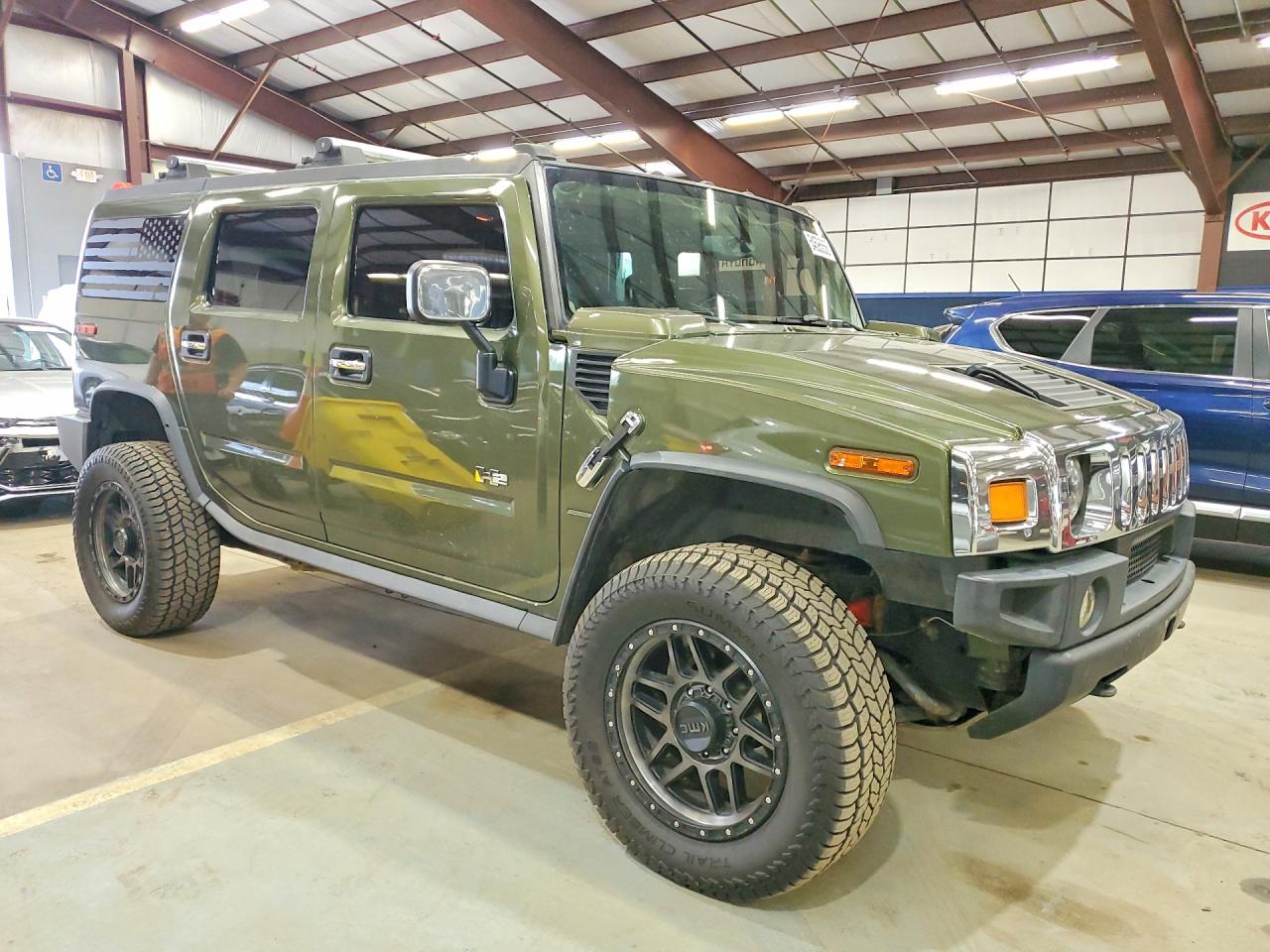2003 Hummer H2 Зеленый vin: 5GRGN23U33H101063