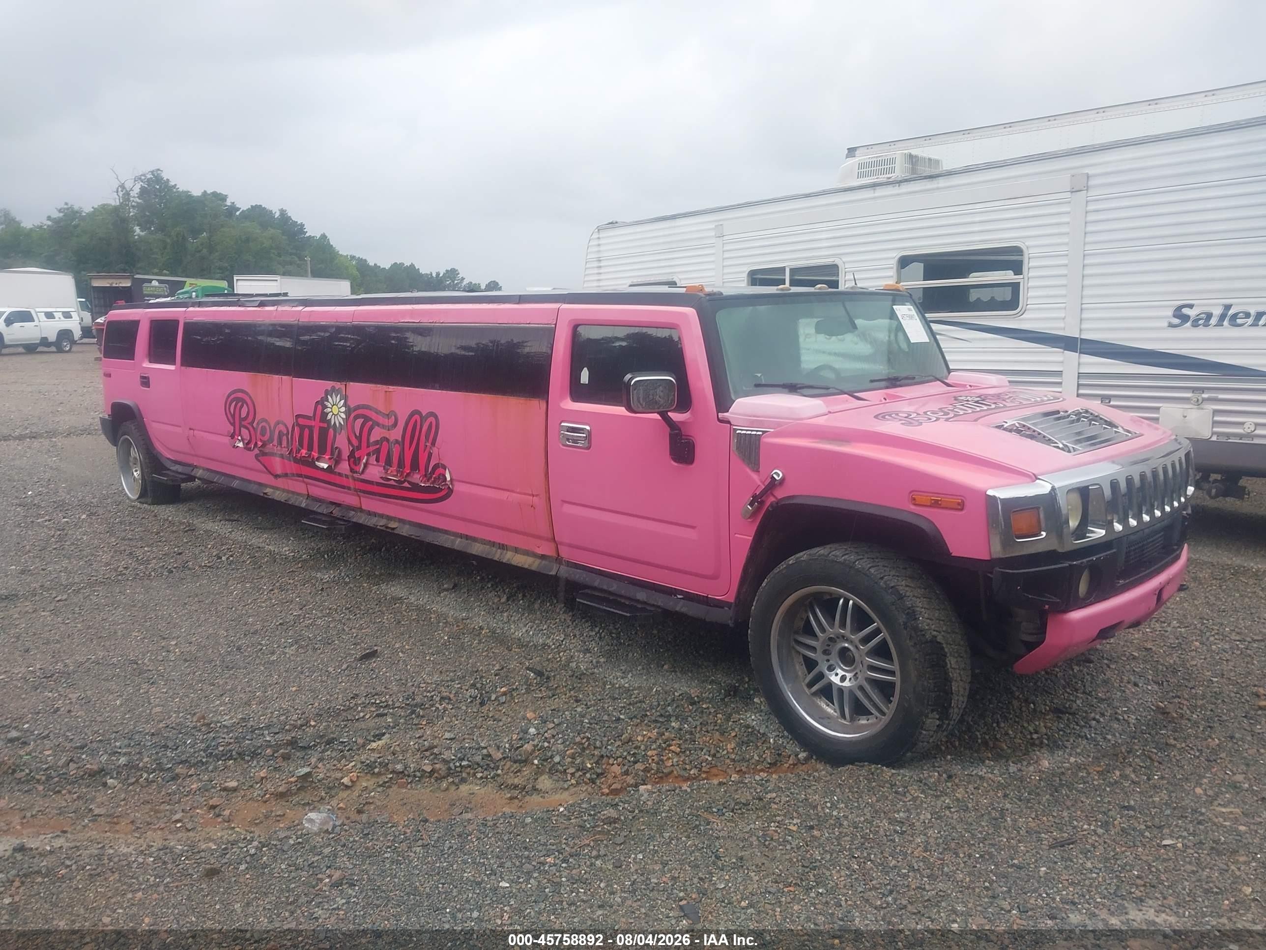 2003 Hummer H2   Pink vin: 5GRGN23U33H143698