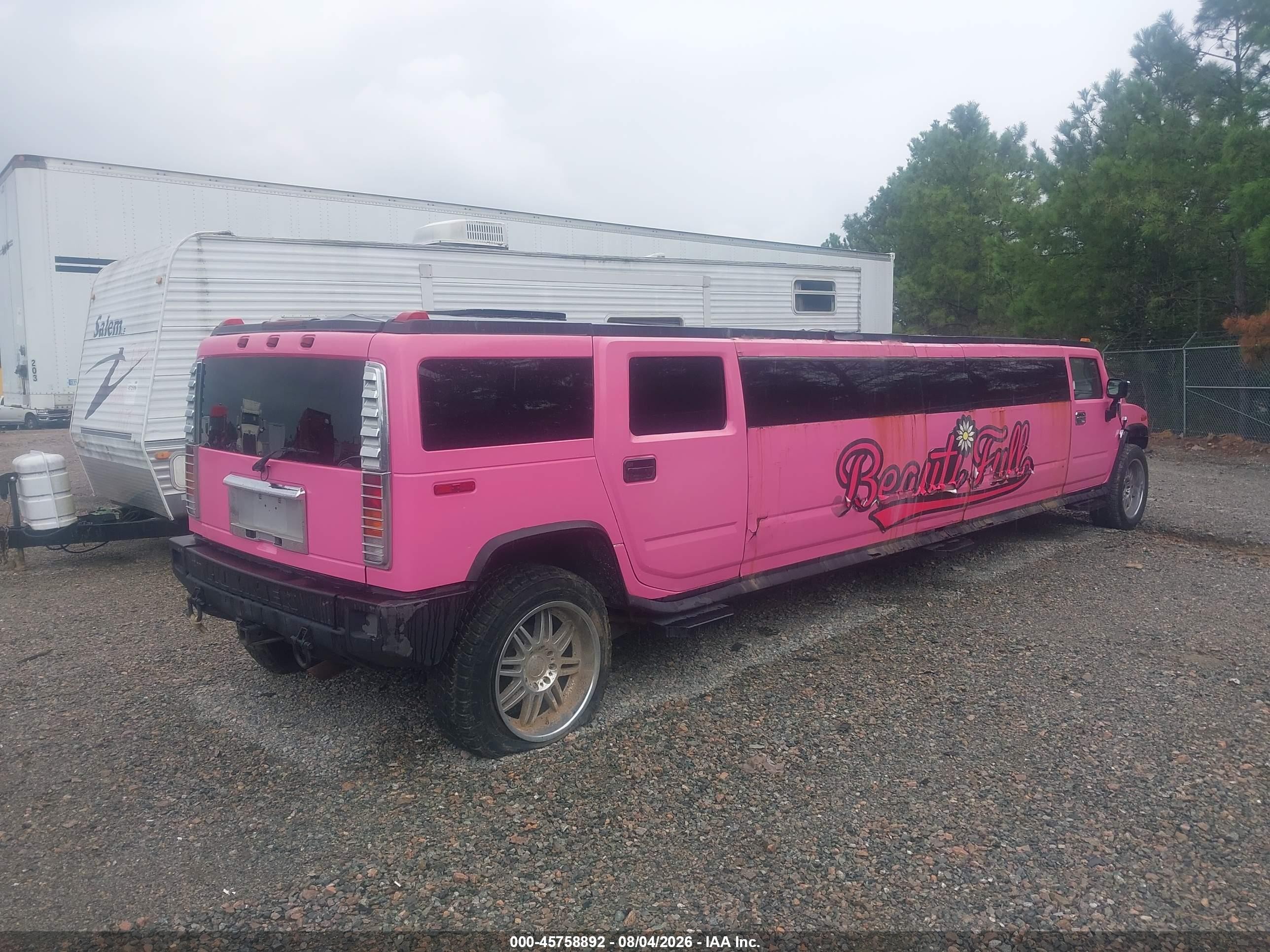 2003 Hummer H2   Pink vin: 5GRGN23U33H143698
