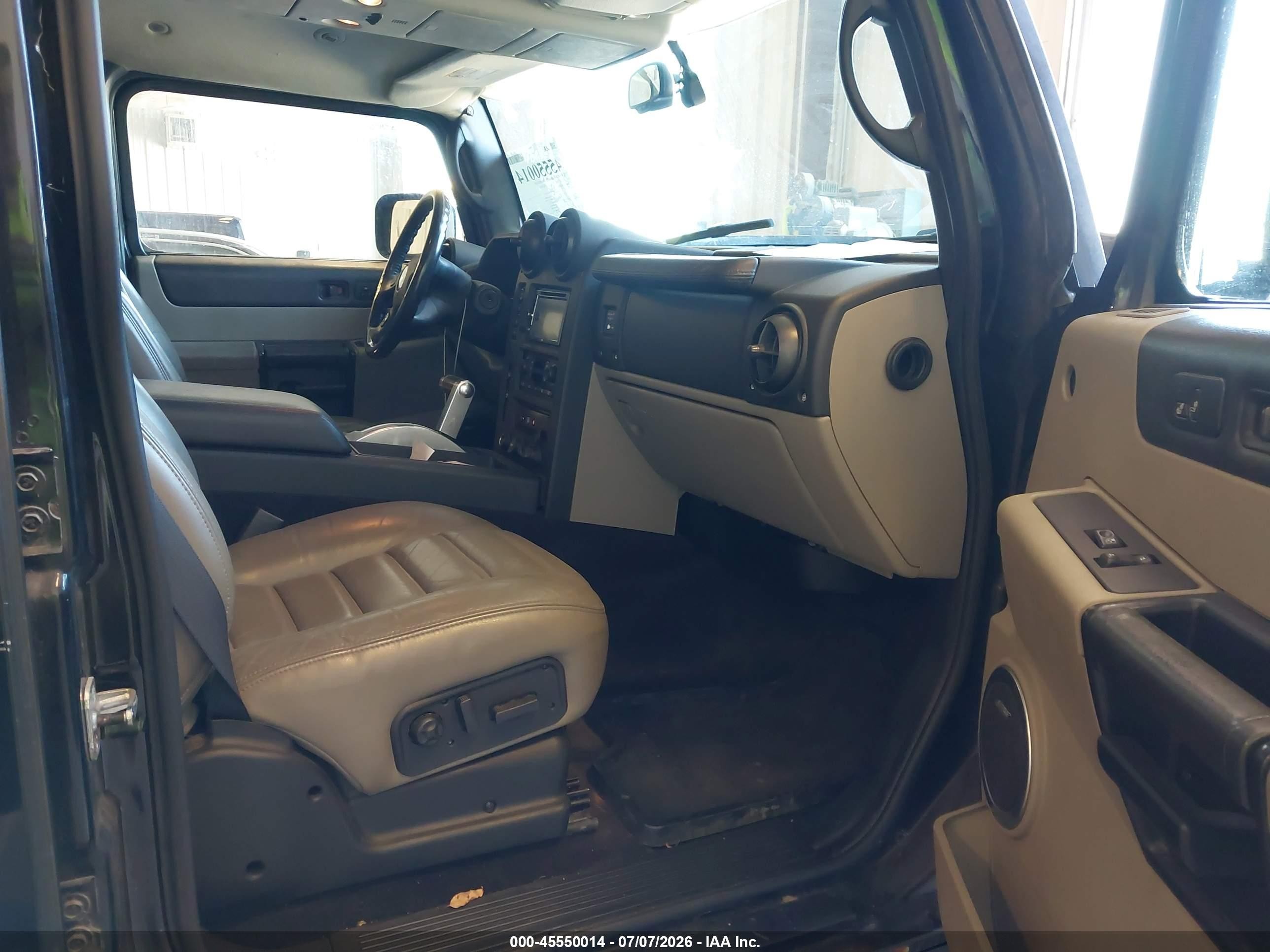 2005 Hummer H2 Suv Black vin: 5GRGN23U45H122863