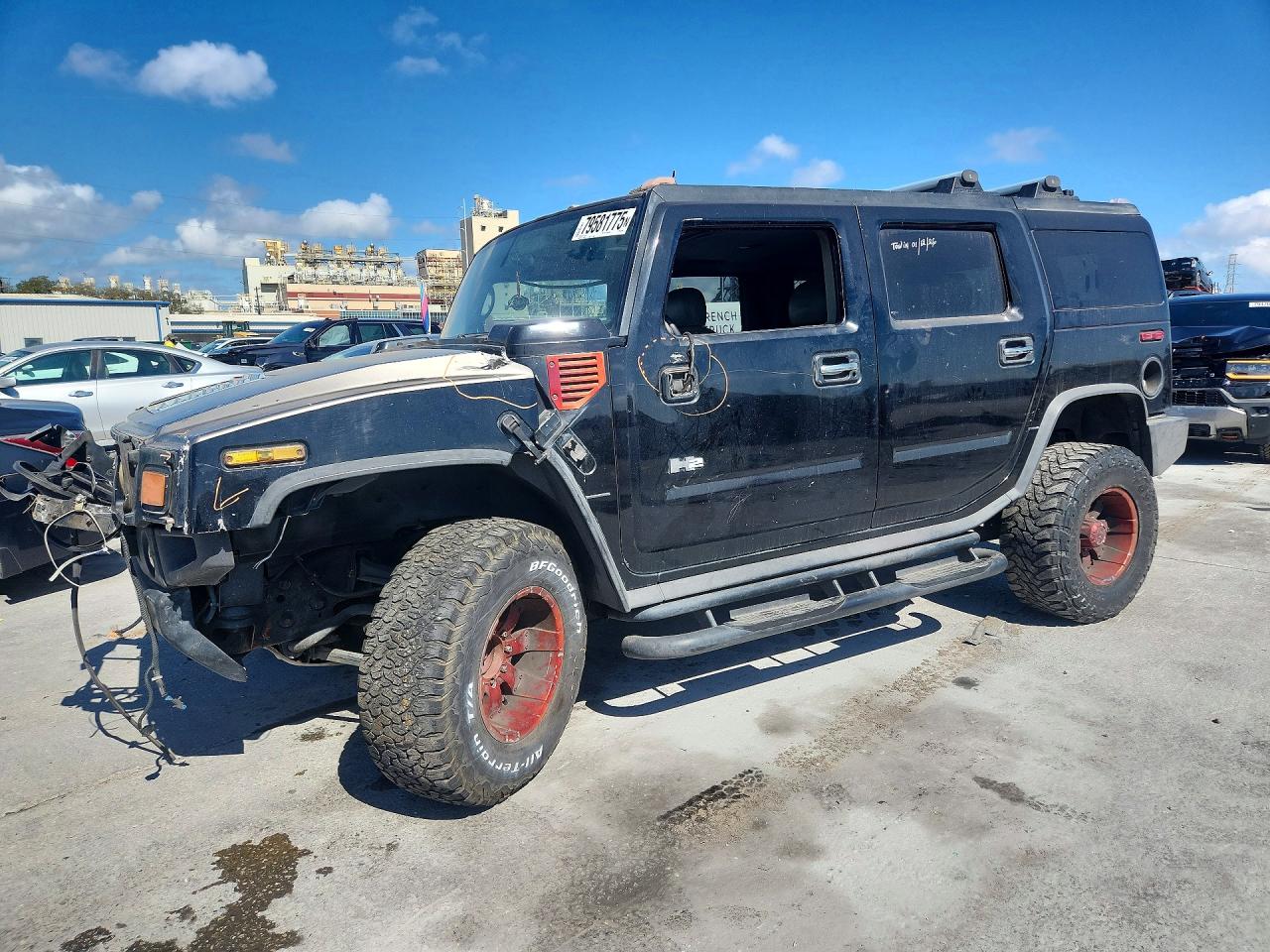 2003 Hummer H2 Black vin: 5GRGN23U53H102439