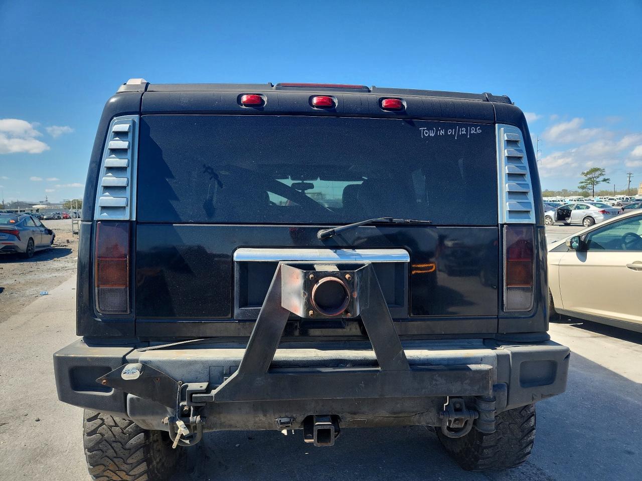 2003 Hummer H2 Black vin: 5GRGN23U53H102439