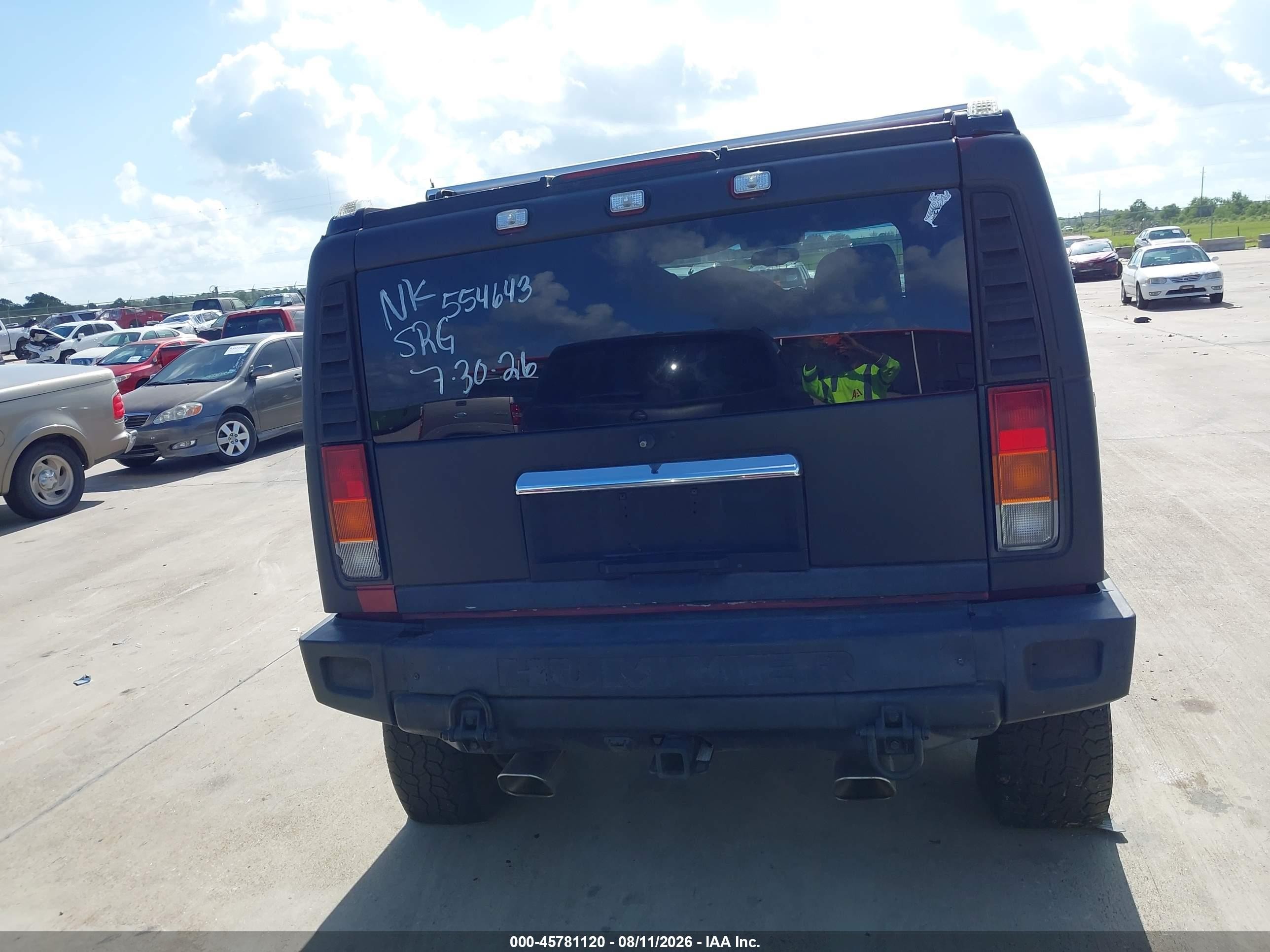 2004 Hummer H2   Black vin: 5GRGN23U54H117203