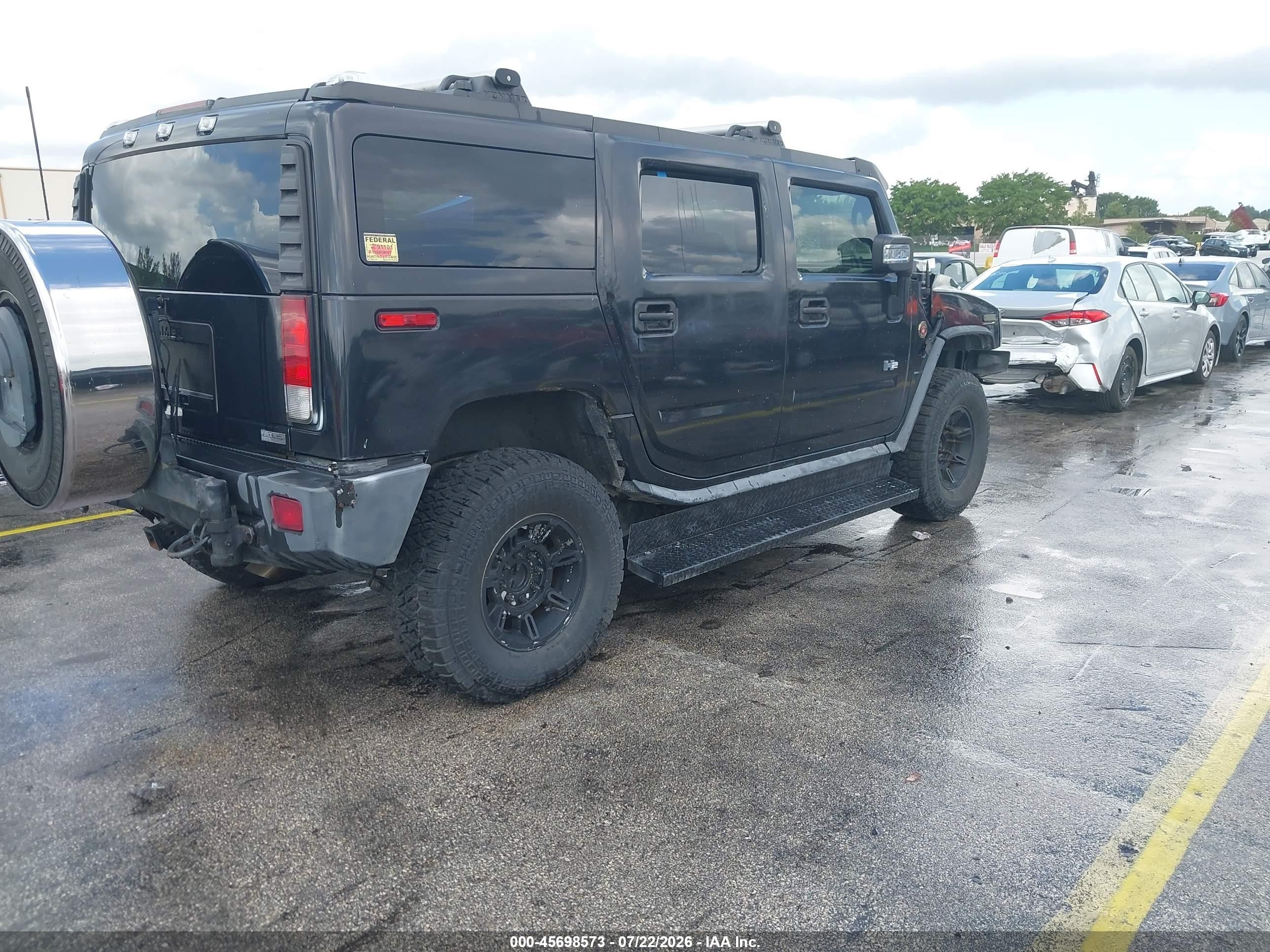 2006 Hummer H2 Suv   Черный vin: 5GRGN23U56H115857