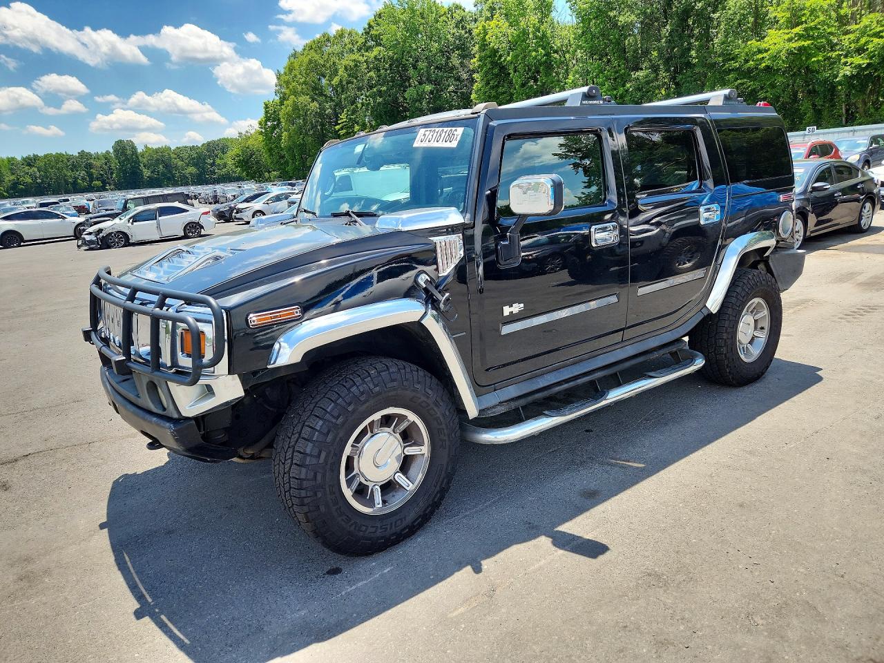 2005 Hummer H2 Black vin: 5GRGN23U75H117608