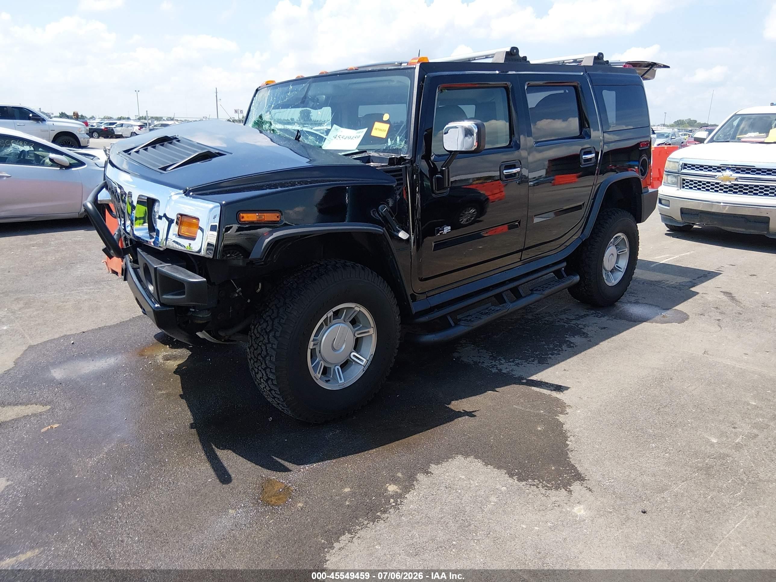 2003 Hummer H2   Black vin: 5GRGN23U83H136021