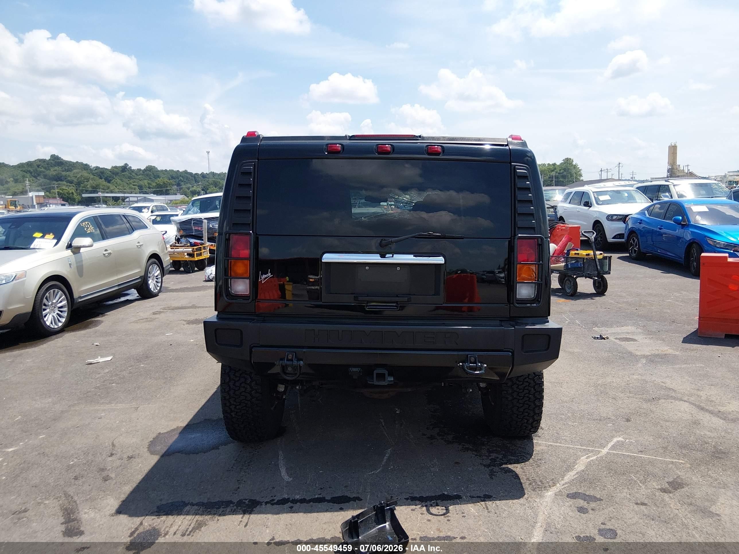 2003 Hummer H2   Black vin: 5GRGN23U83H136021