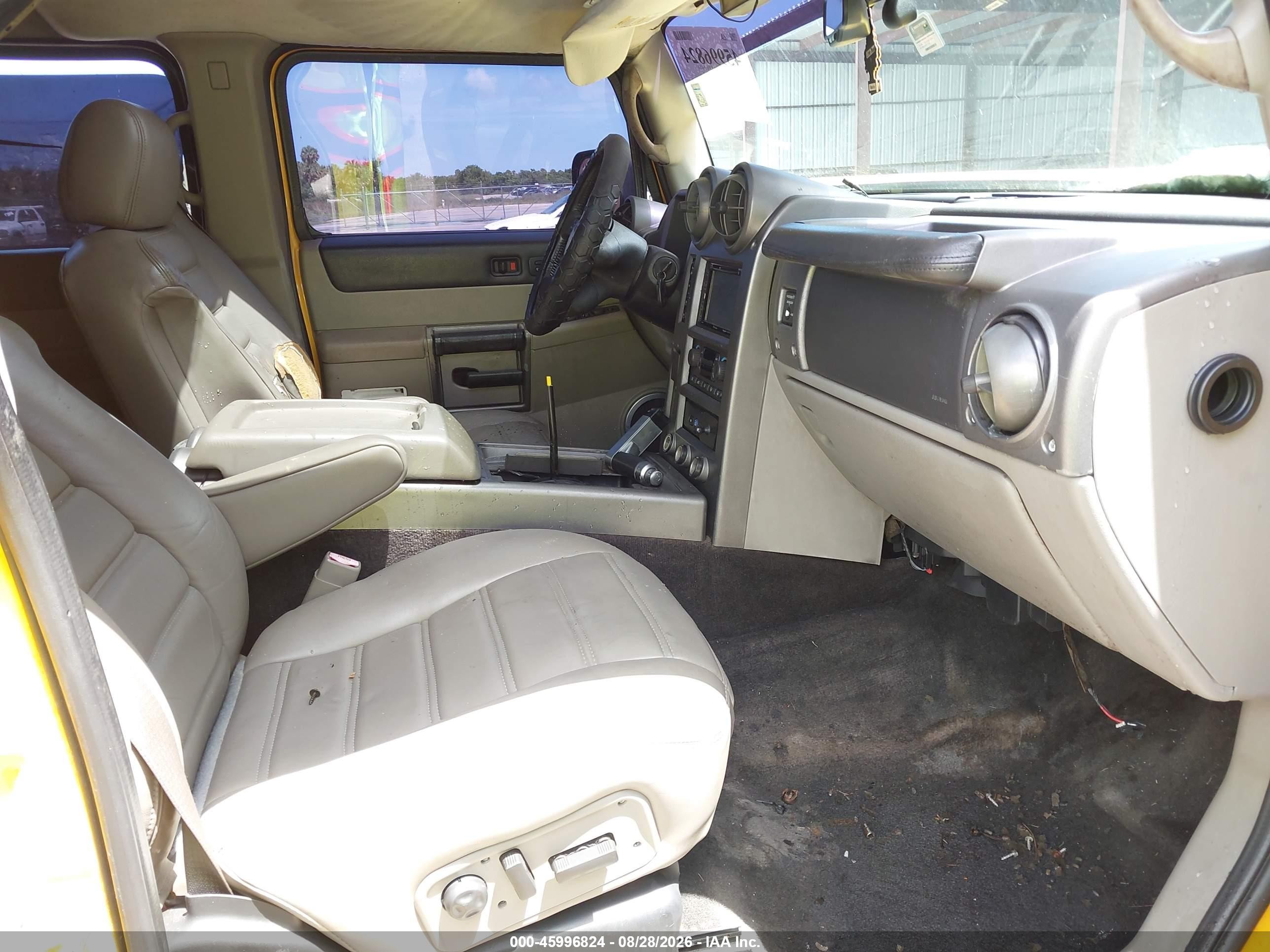 2003 Hummer H2   Yellow vin: 5GRGN23U83H143809