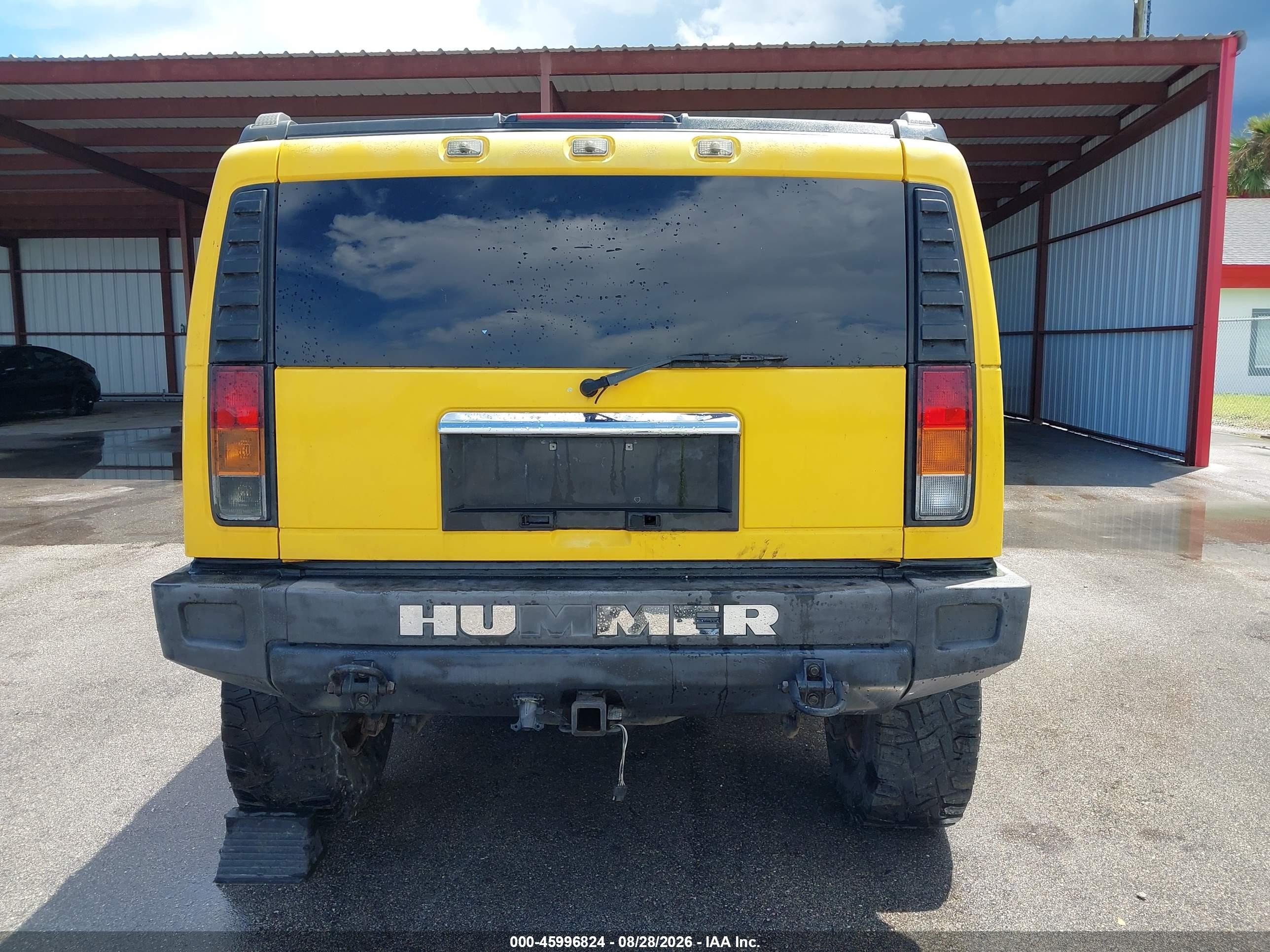 2003 Hummer H2   Yellow vin: 5GRGN23U83H143809