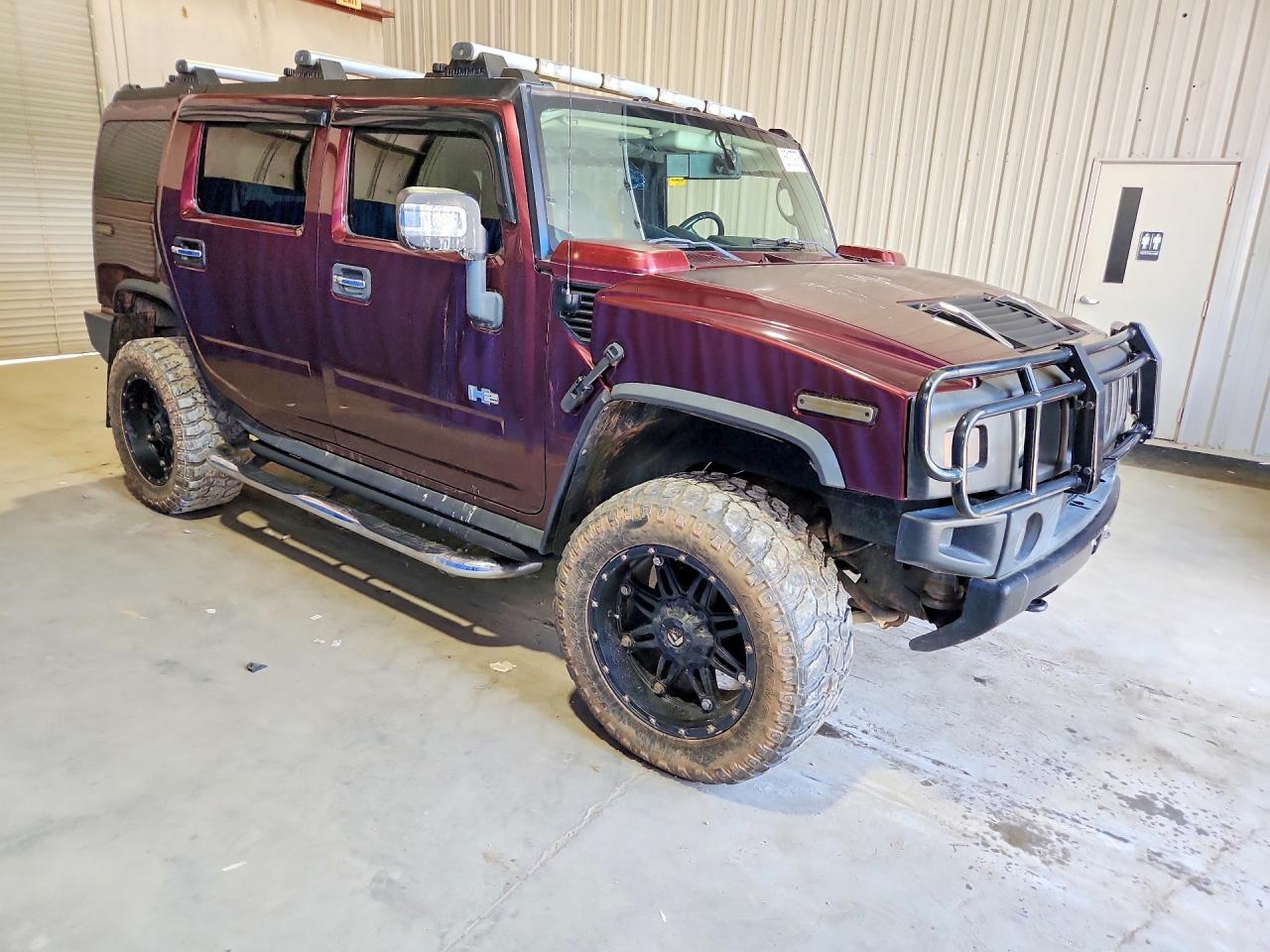 2007 Hummer H2 Burgundy vin: 5GRGN23U87H105910