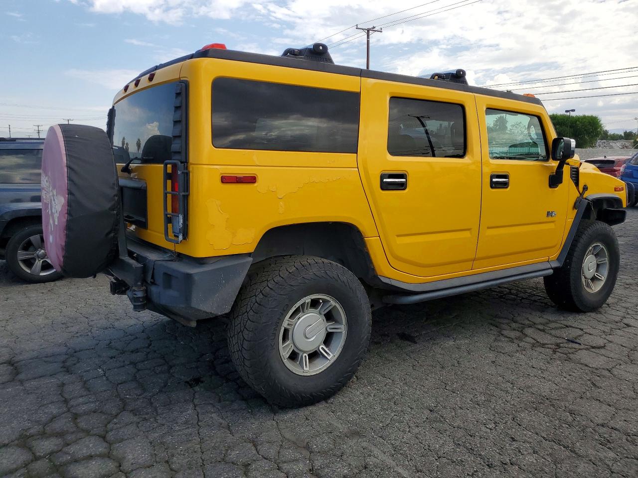 2003 Hummer H2 Yellow vin: 5GRGN23U93H121690