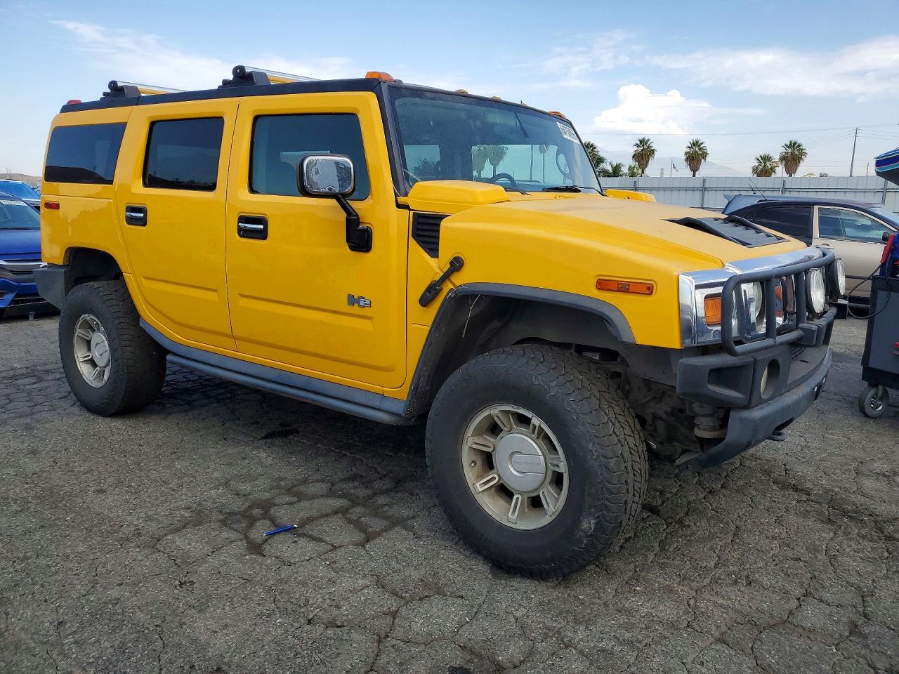 2003 Hummer H2 Yellow vin: 5GRGN23U93H121690