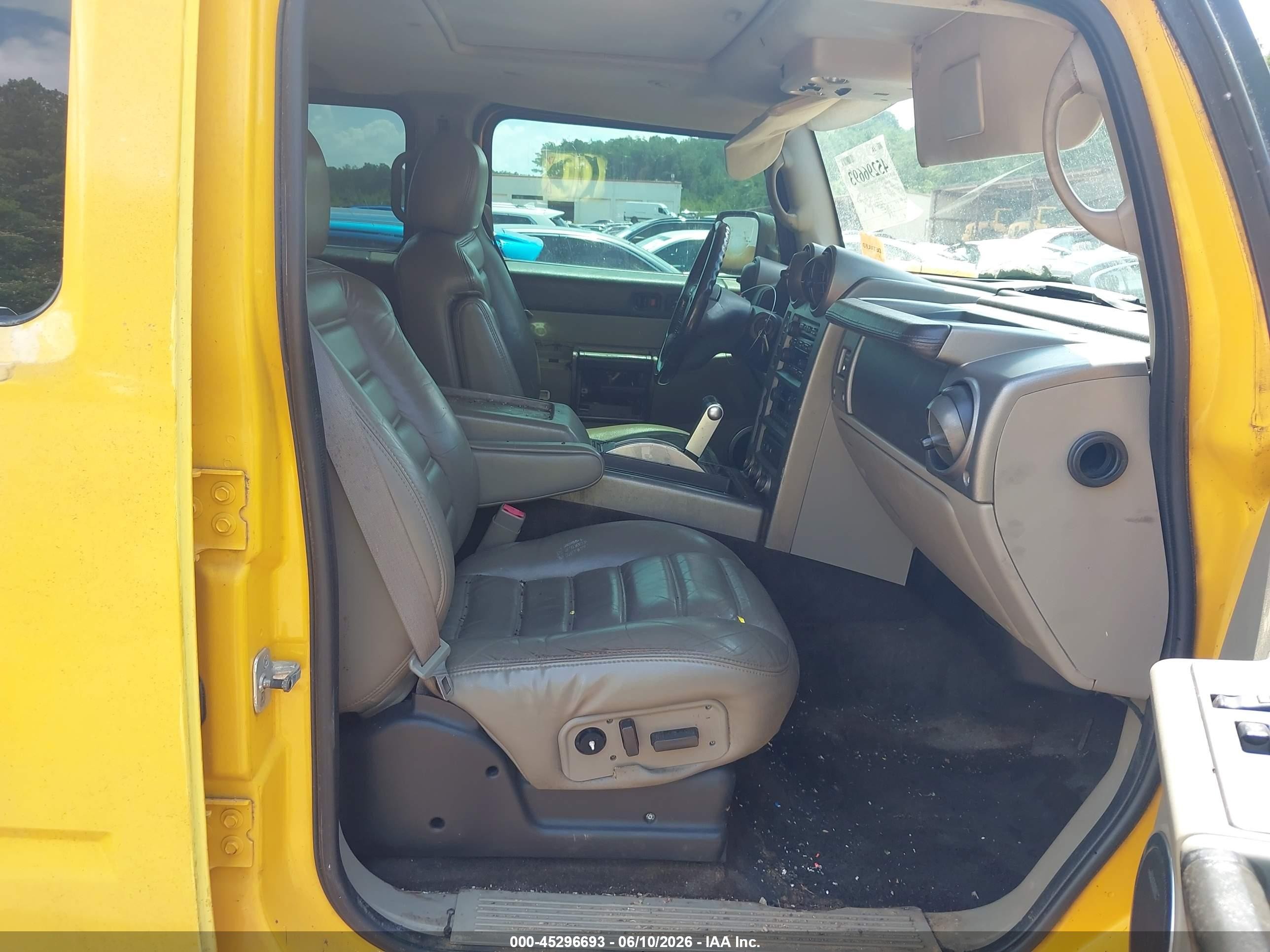 2003 Hummer H2 Yellow vin: 5GRGN23UX3H144783
