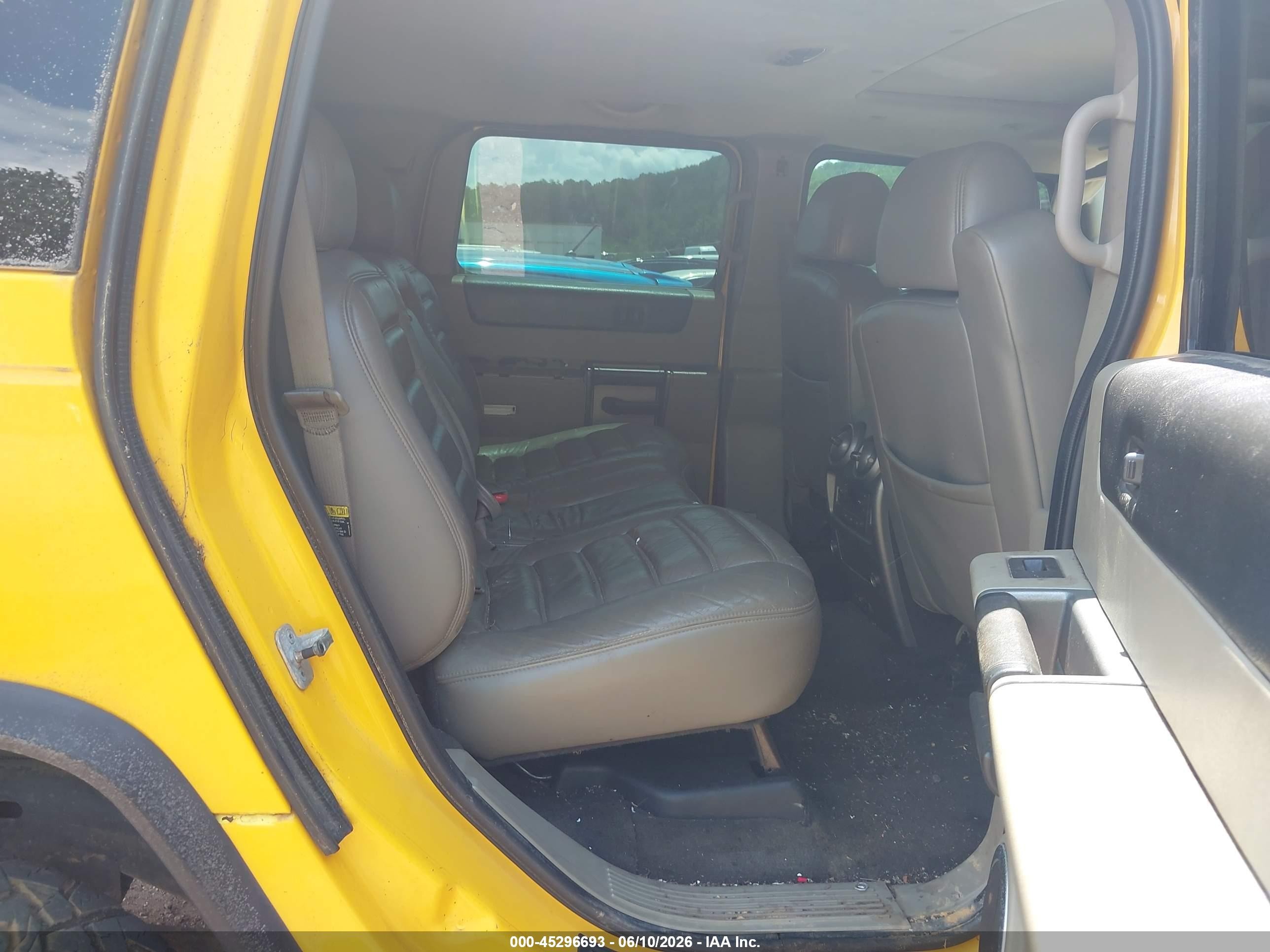 2003 Hummer H2 Yellow vin: 5GRGN23UX3H144783
