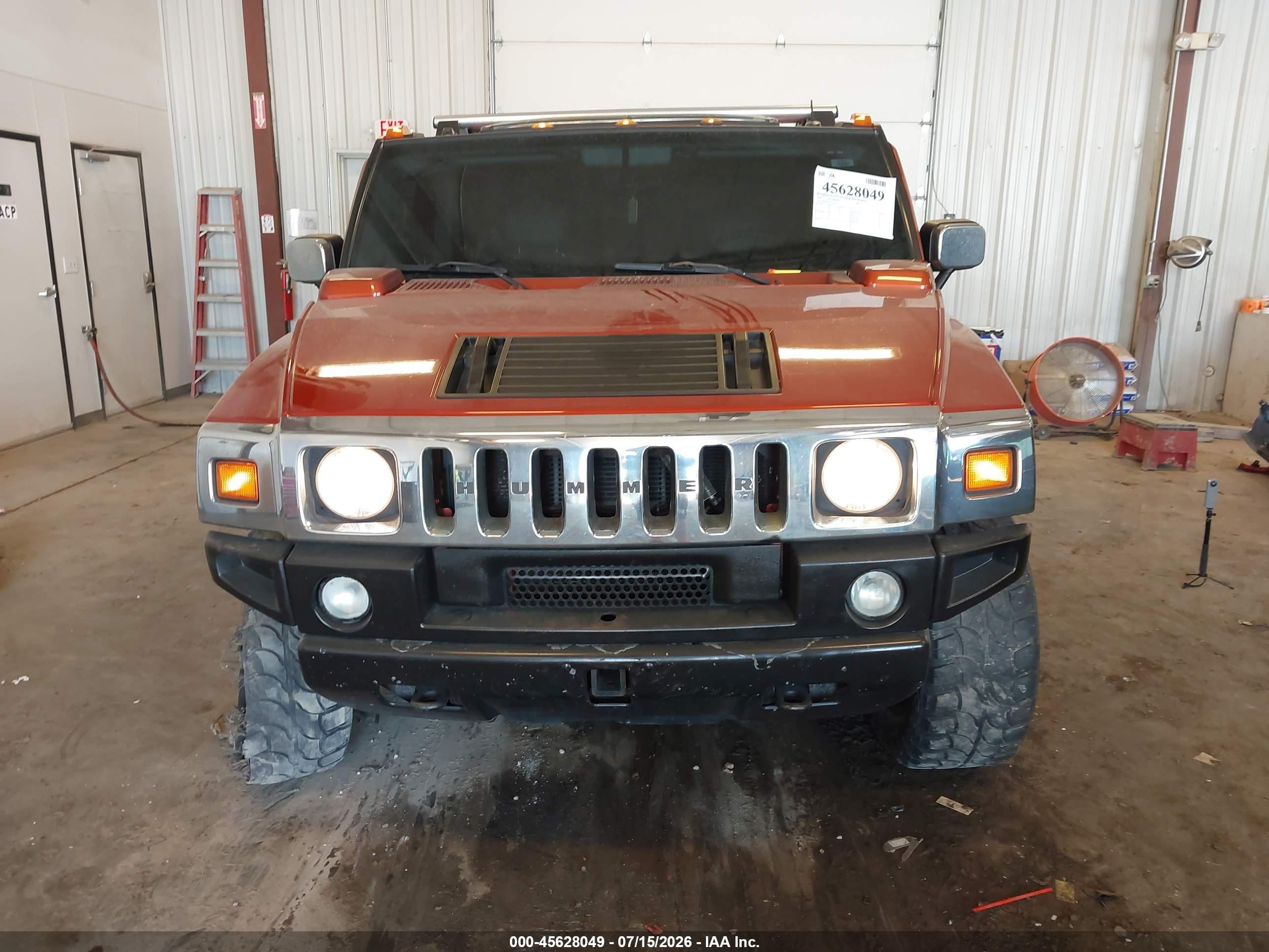 2003 Hummer H2   Orange vin: 5GRGN23UX3H147733