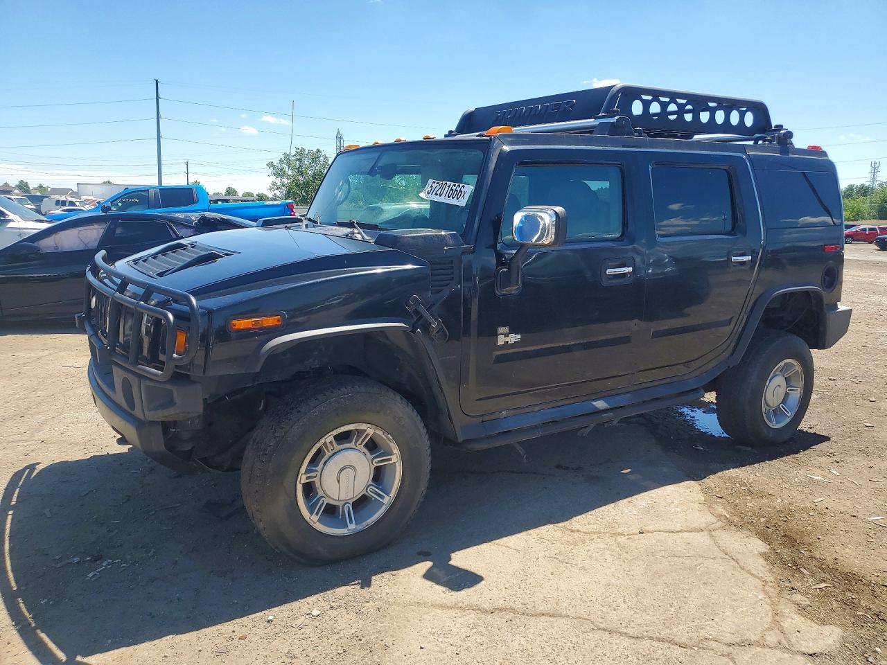 2004 Hummer H2 Black vin: 5GRGN23UX4H103393
