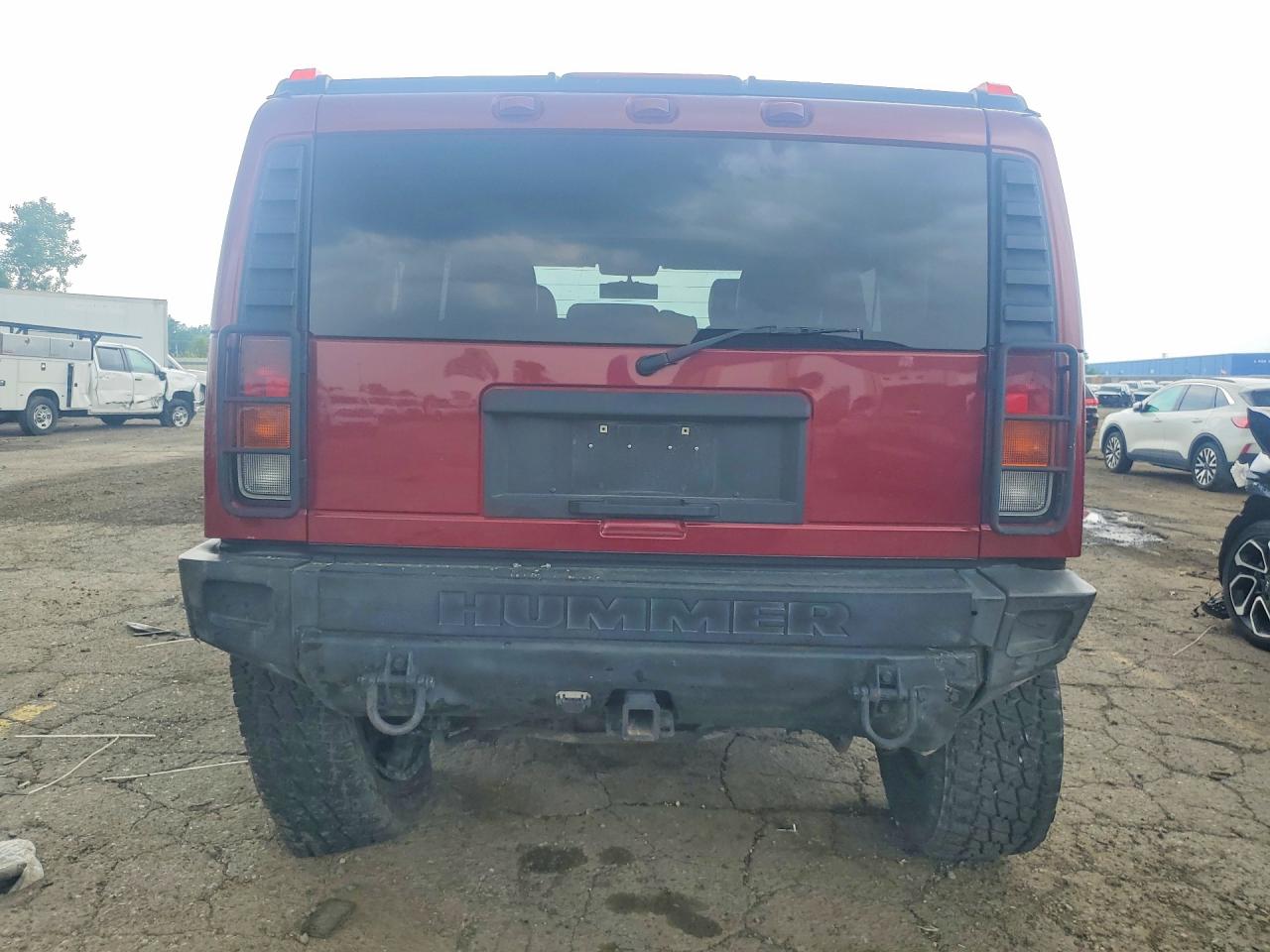 2004 Hummer H2 Red vin: 5GRGN23UX4H111221