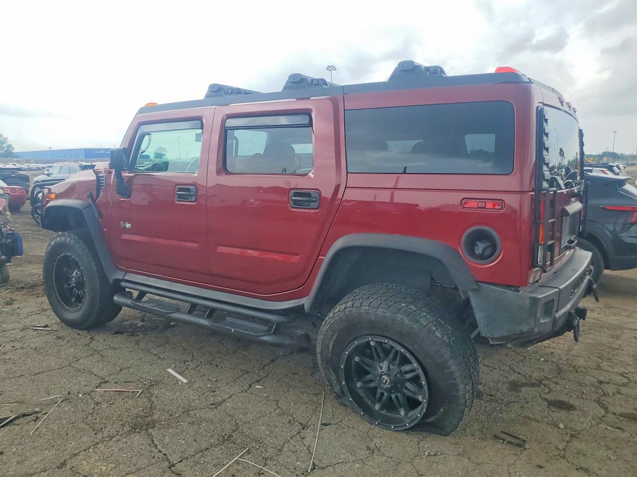 2004 Hummer H2 Red vin: 5GRGN23UX4H111221