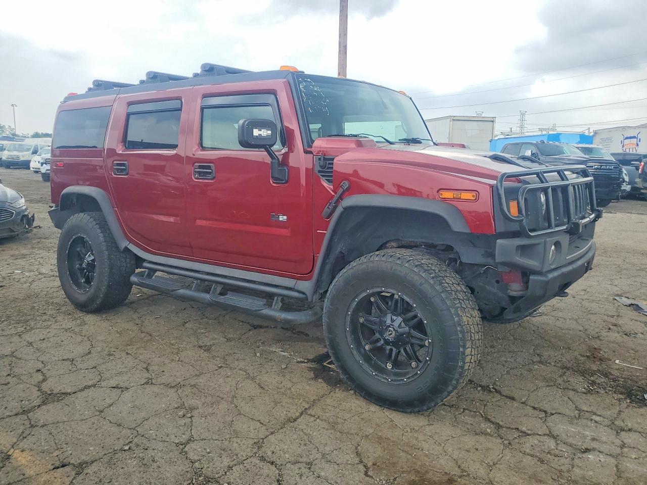 2004 Hummer H2 Red vin: 5GRGN23UX4H111221