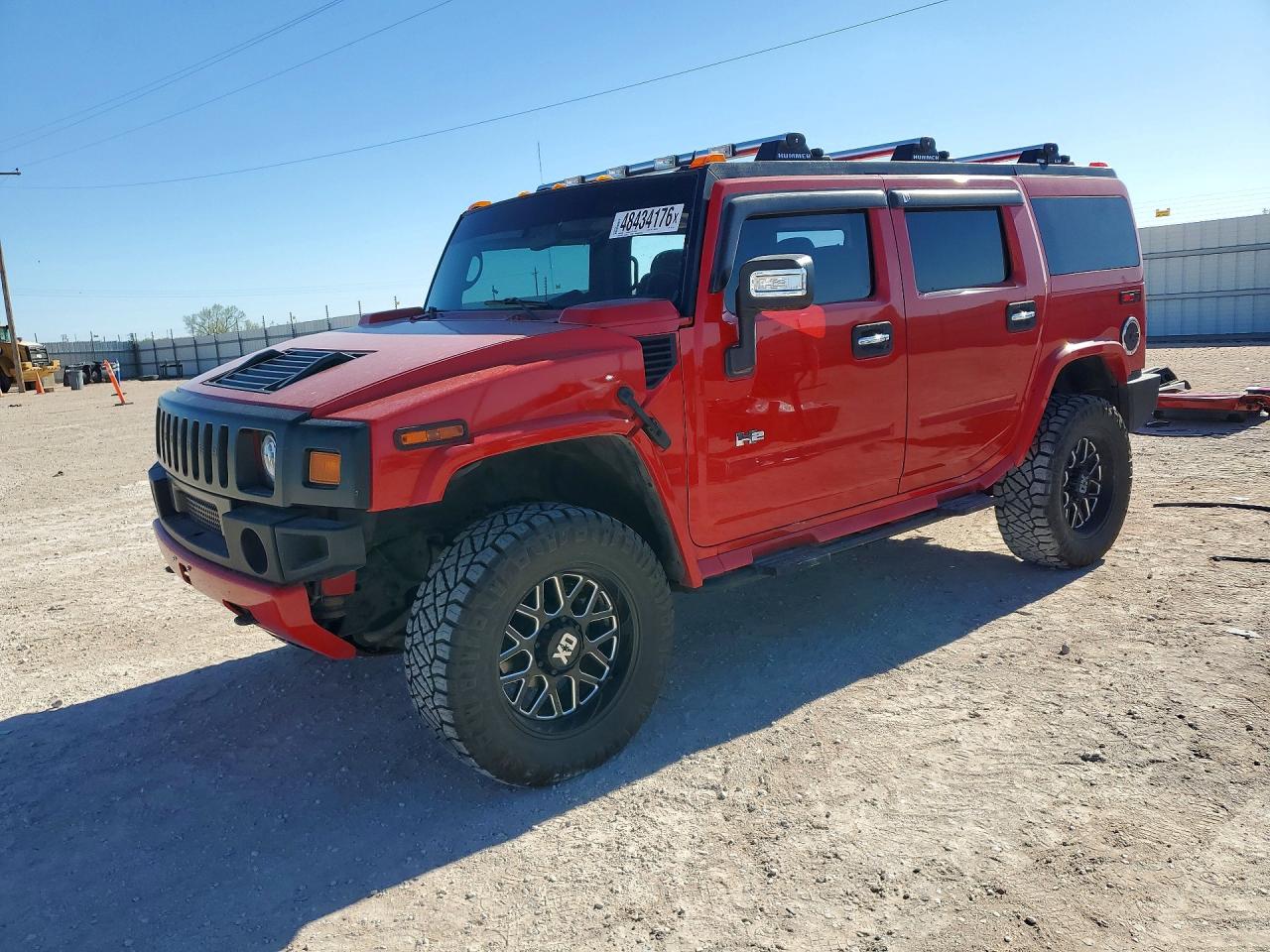2007 Hummer H2 Красный vin: 5GRGN23UX7H107755