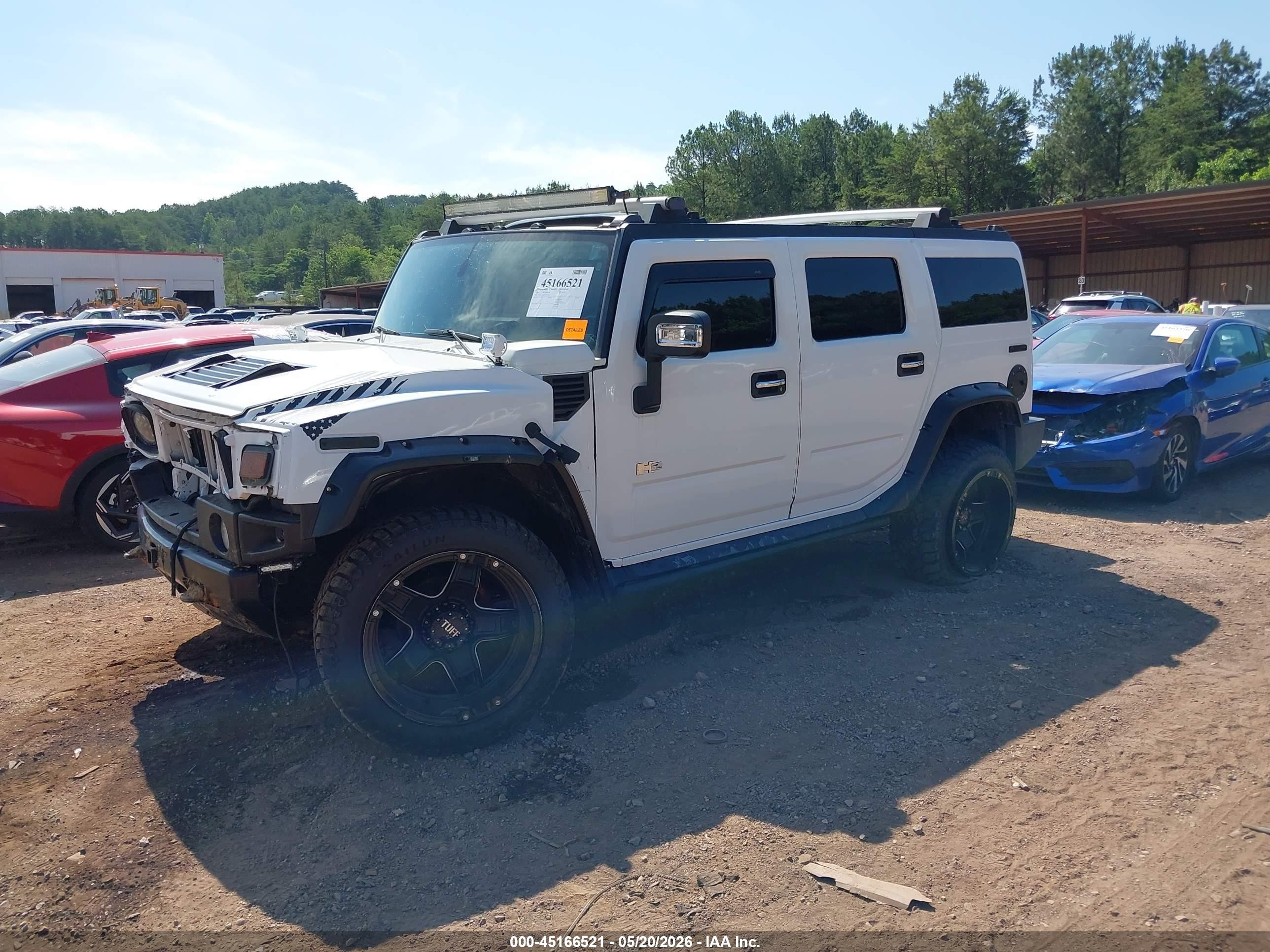 2007 Hummer H2 Suv   White vin: 5GRGN23UX7H110428