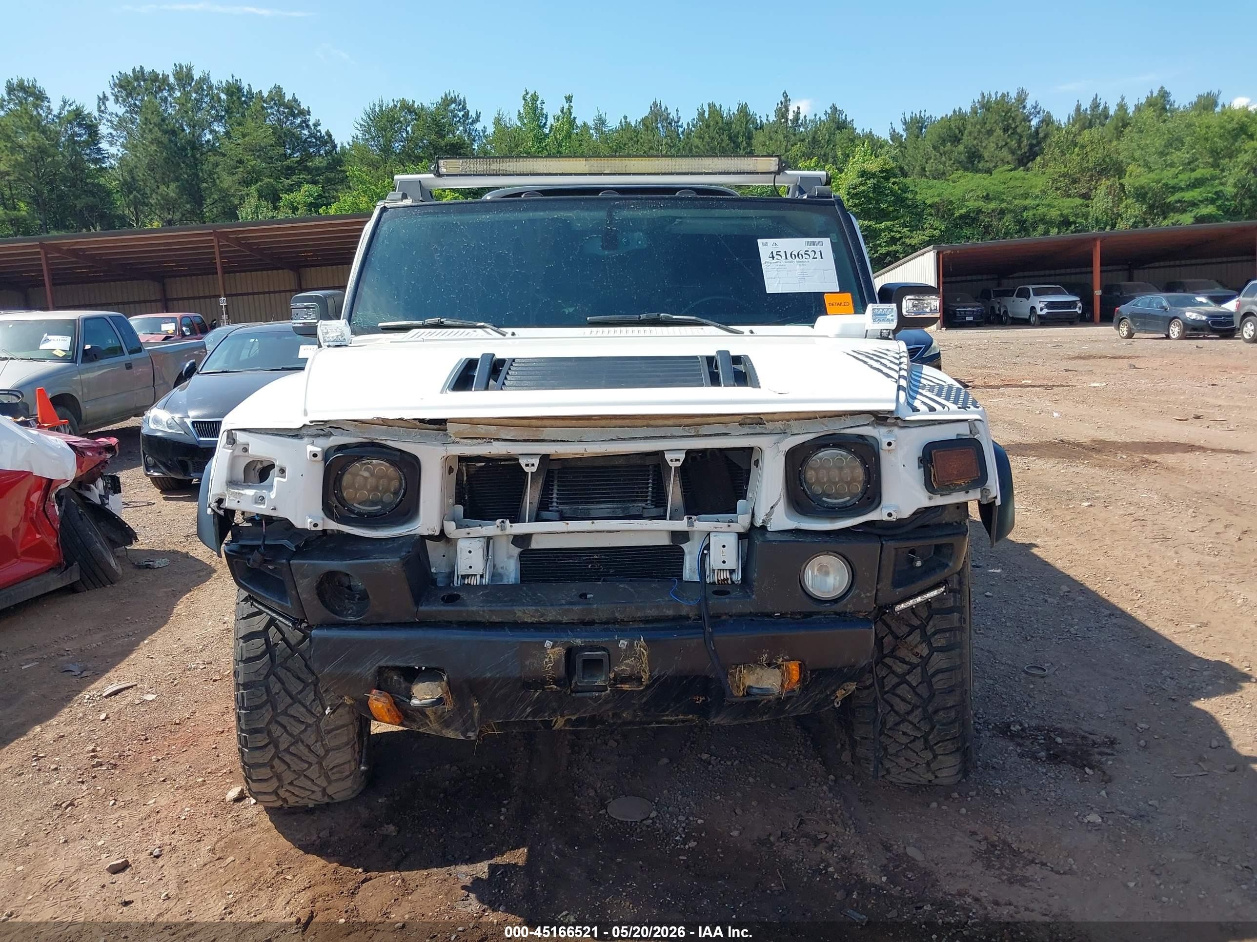 2007 Hummer H2 Suv   White vin: 5GRGN23UX7H110428