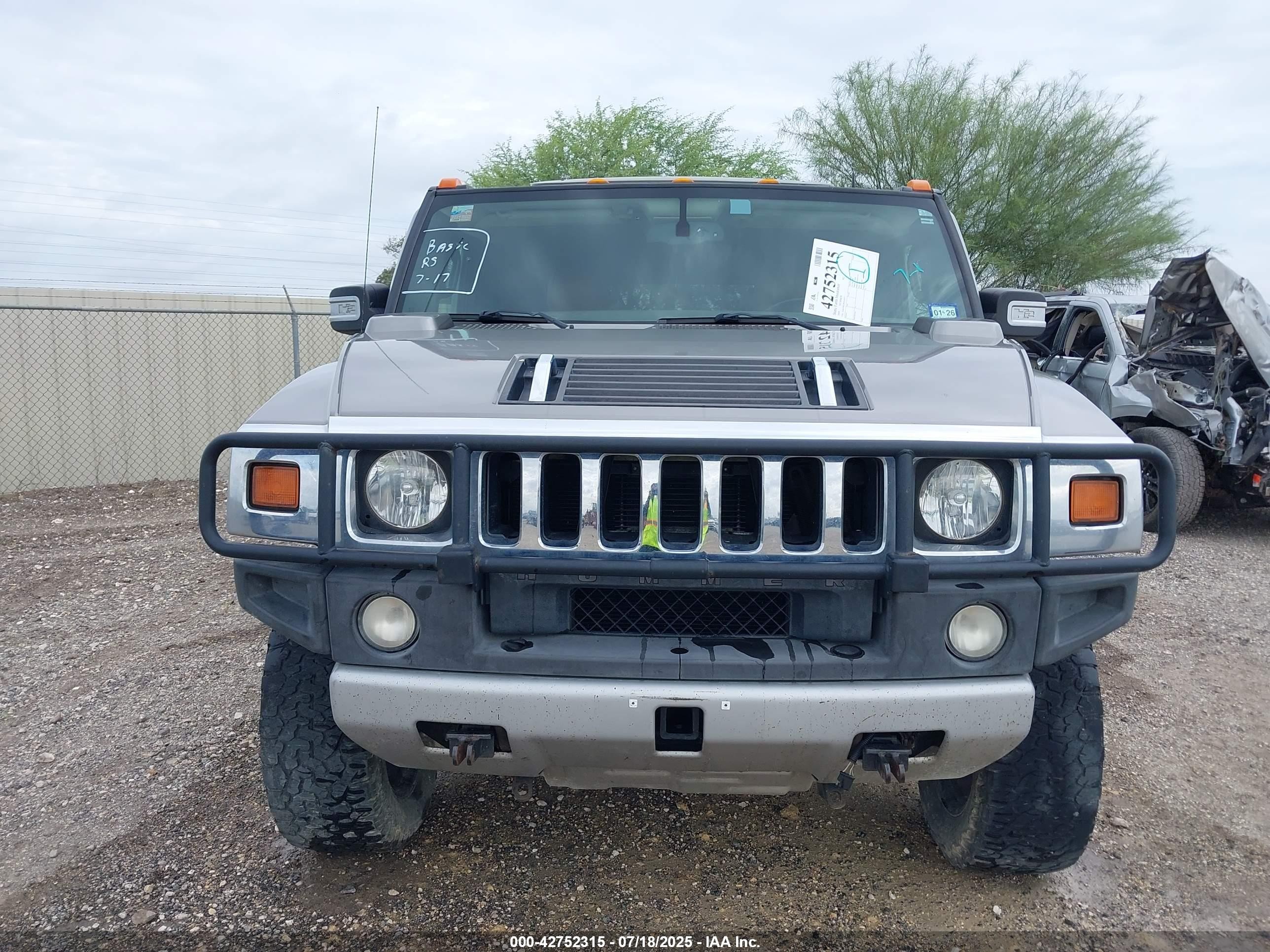 2009 Hummer H2 Suv   Gray vin: 5GRGN83289H100937