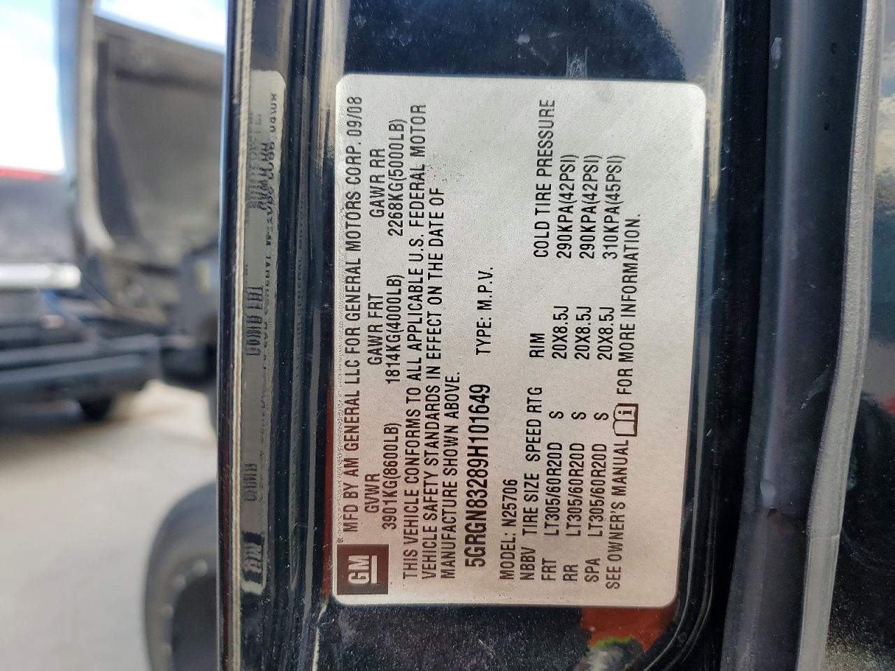 2009 Hummer H2 Luxury Black vin: 5GRGN83289H101649