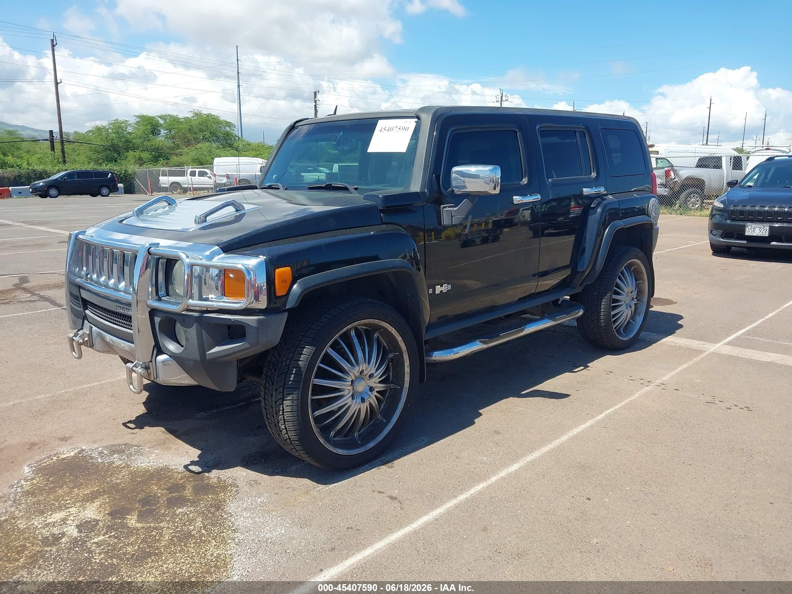 2006 Hummer H3 Suv   Black vin: 5GTDN136068113894