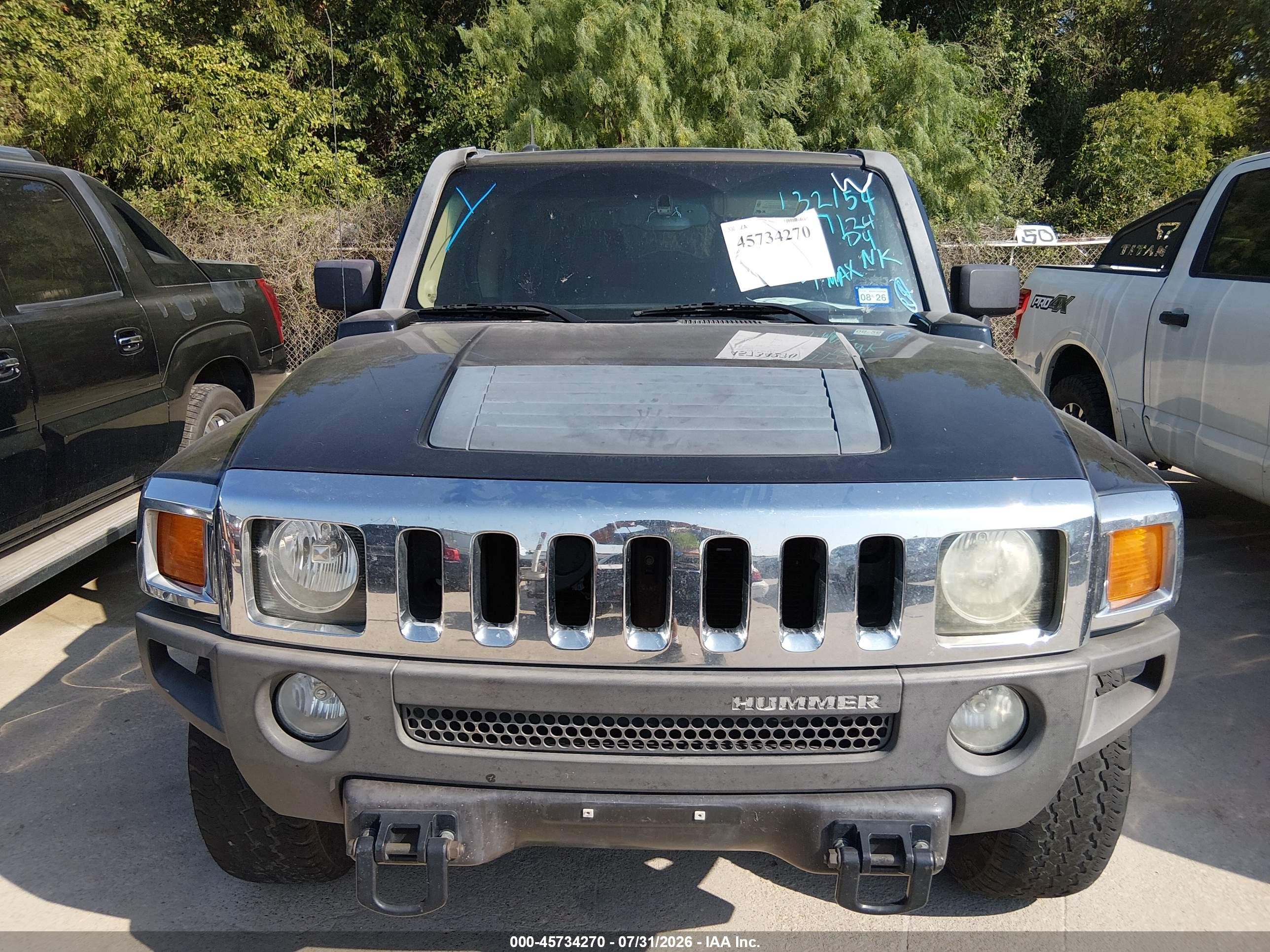 2006 Hummer H3 Suv   Black vin: 5GTDN136068132154