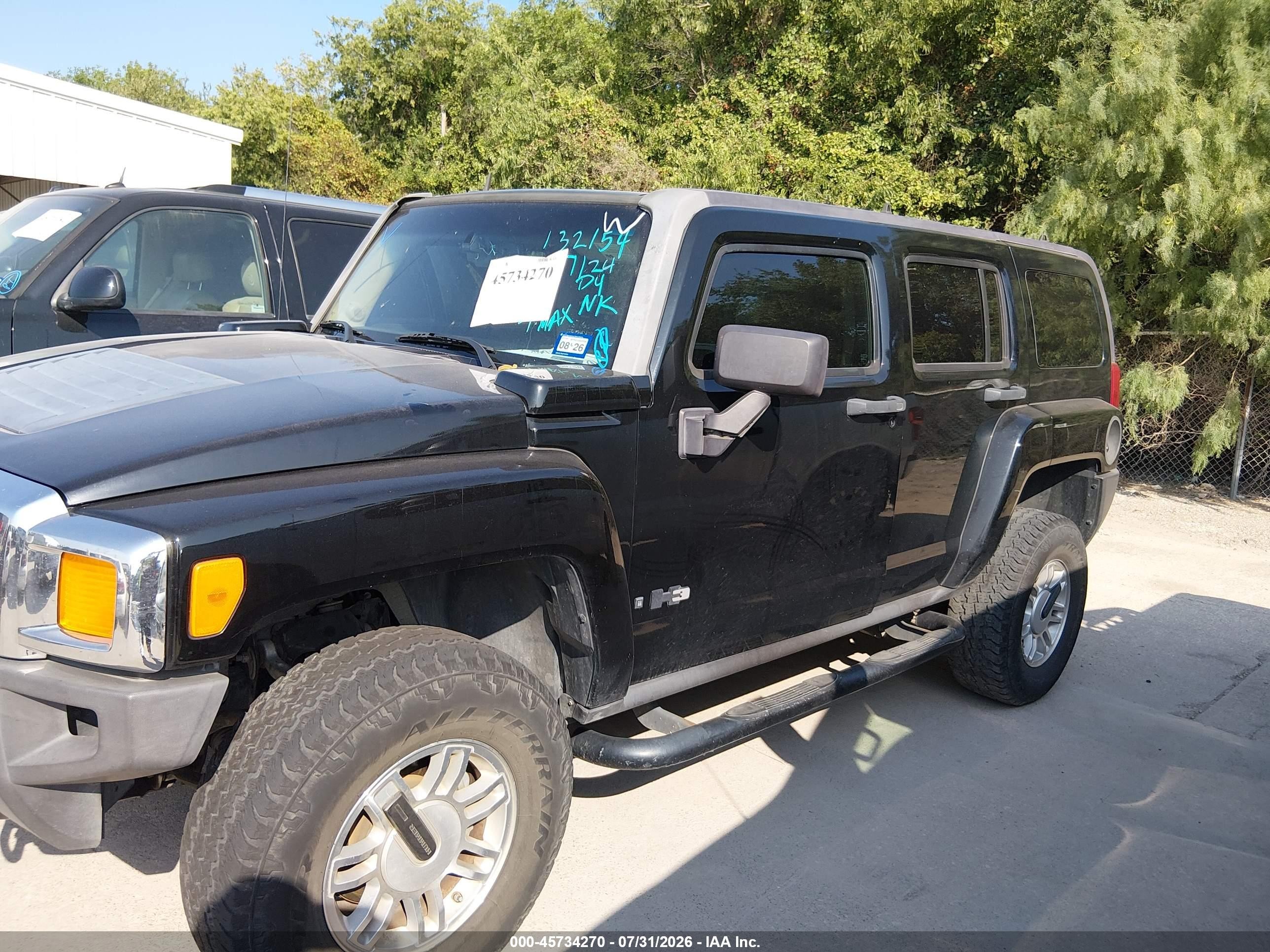 2006 Hummer H3 Suv   Black vin: 5GTDN136068132154