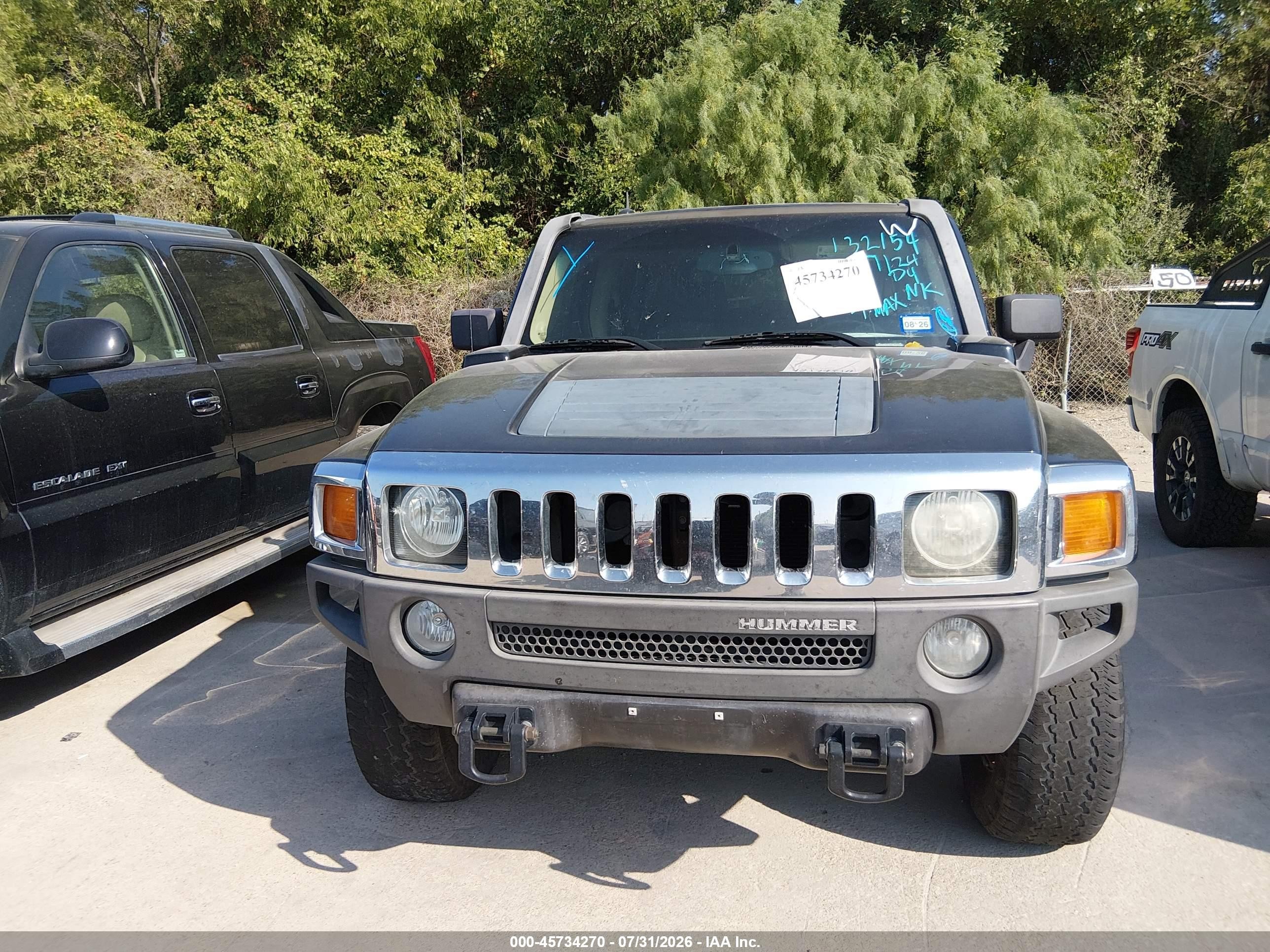 2006 Hummer H3 Suv   Black vin: 5GTDN136068132154