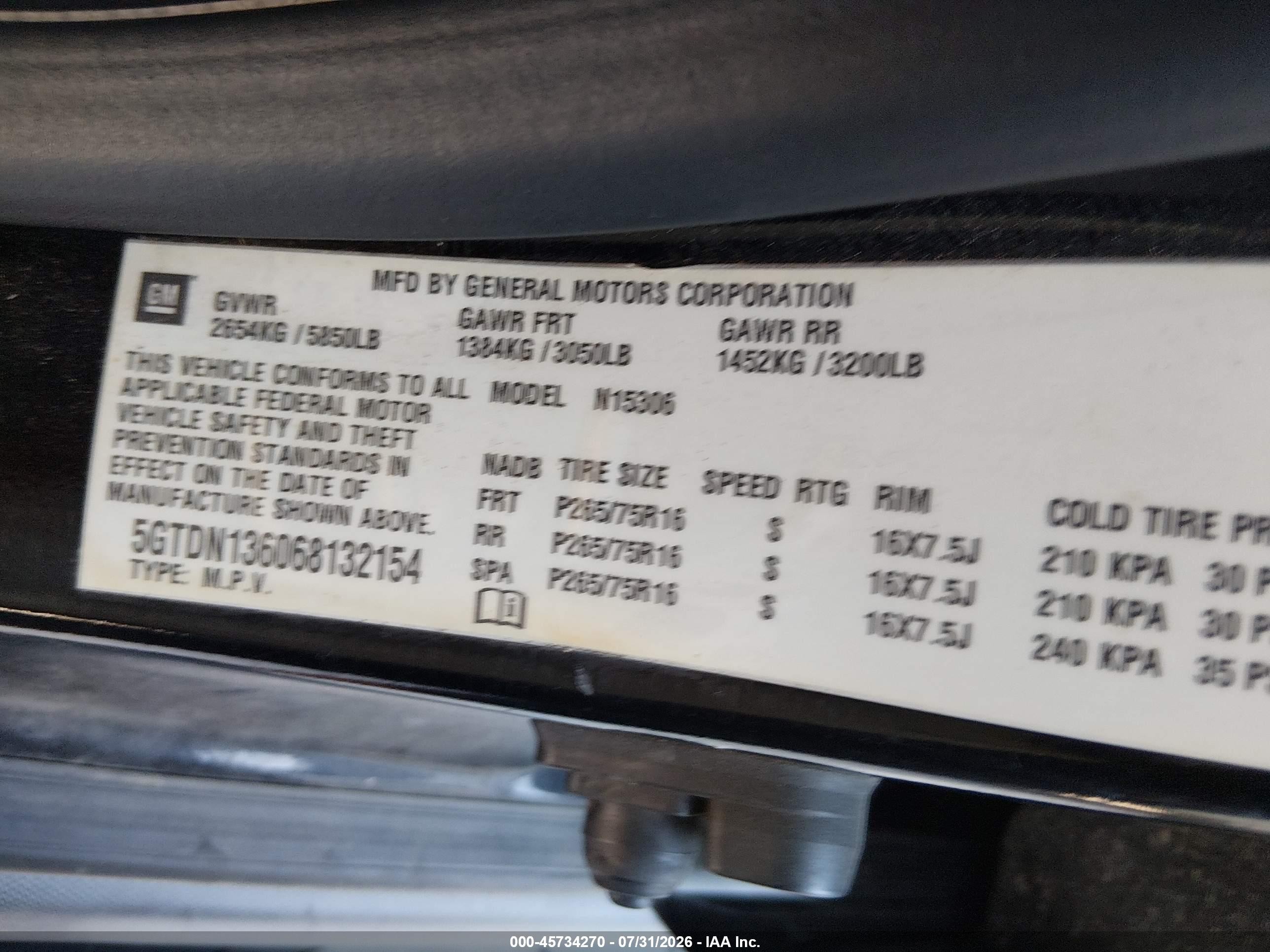 2006 Hummer H3 Suv   Black vin: 5GTDN136068132154