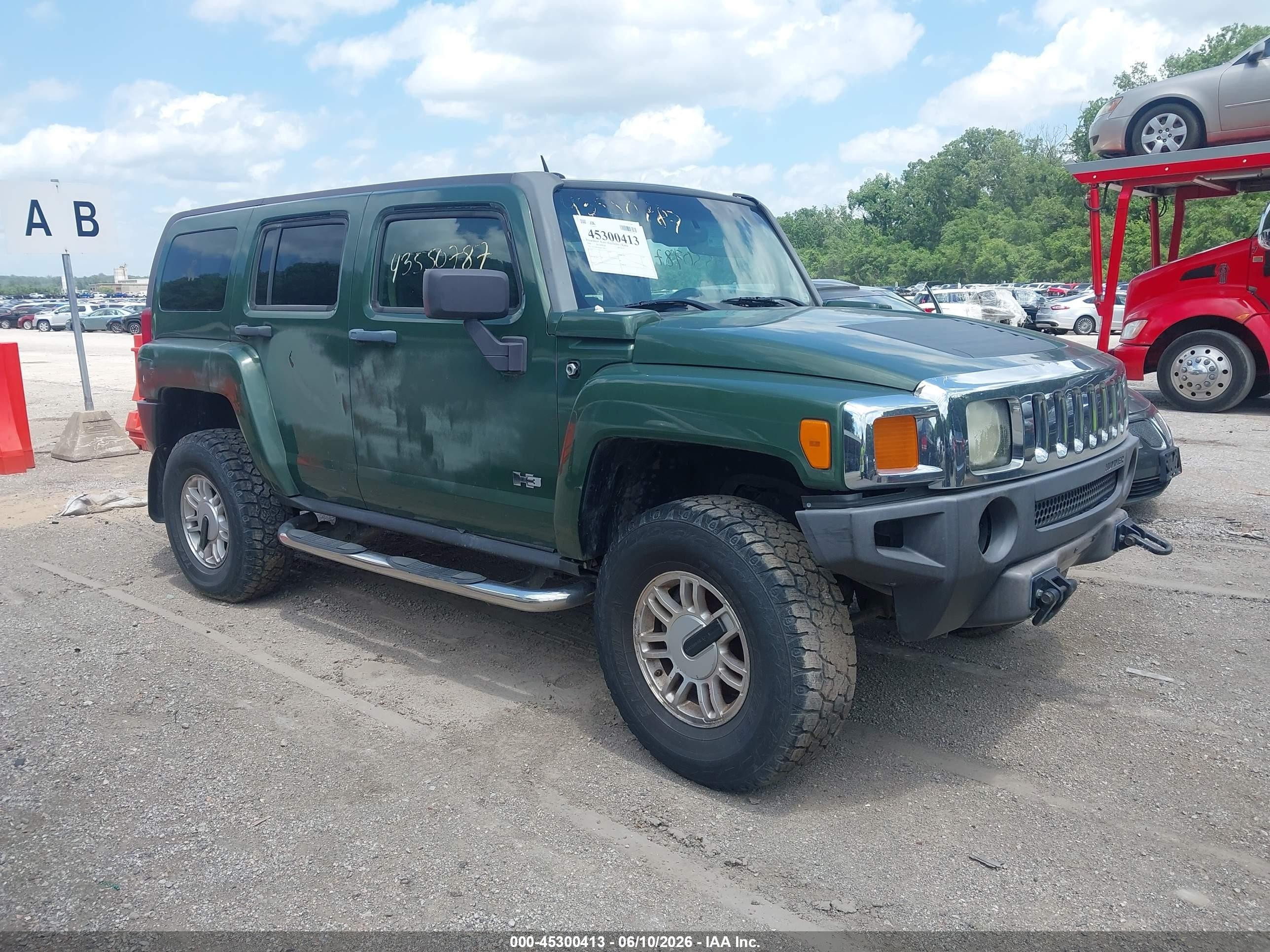 2006 Hummer H3 Suv   Green vin: 5GTDN136068173092