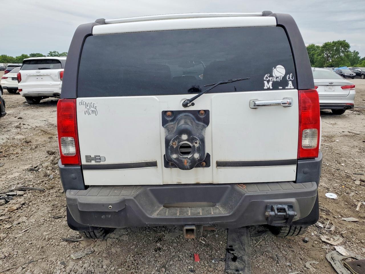 2006 Hummer H3 White vin: 5GTDN136068306045