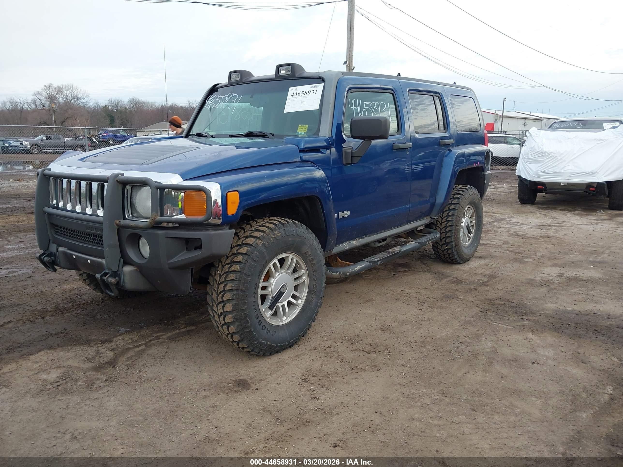 2006 Hummer H3 Suv Dark Blue vin: 5GTDN136168163722