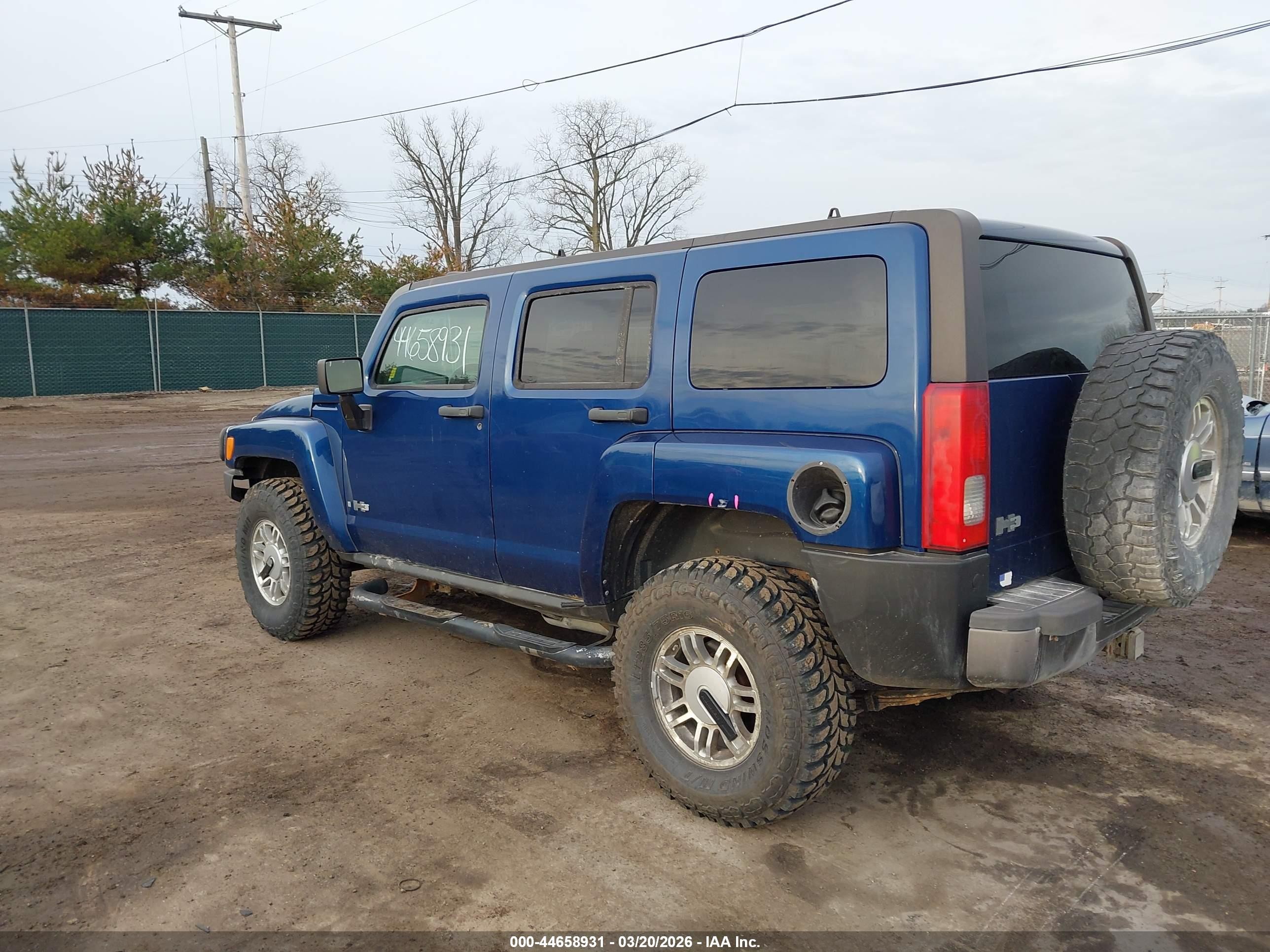 2006 Hummer H3 Suv Dark Blue vin: 5GTDN136168163722
