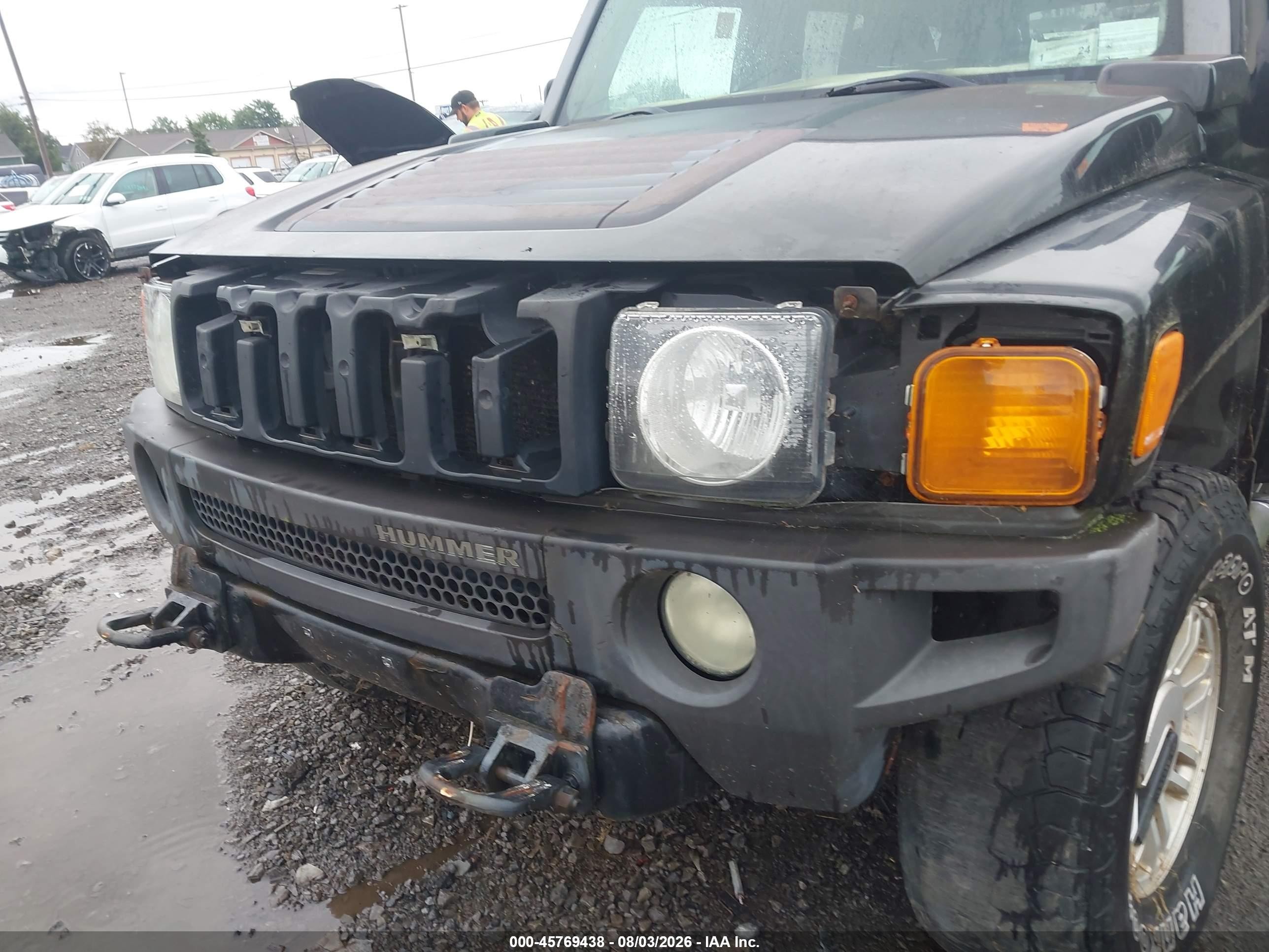 2006 Hummer H3 Suv   Black vin: 5GTDN136168187017