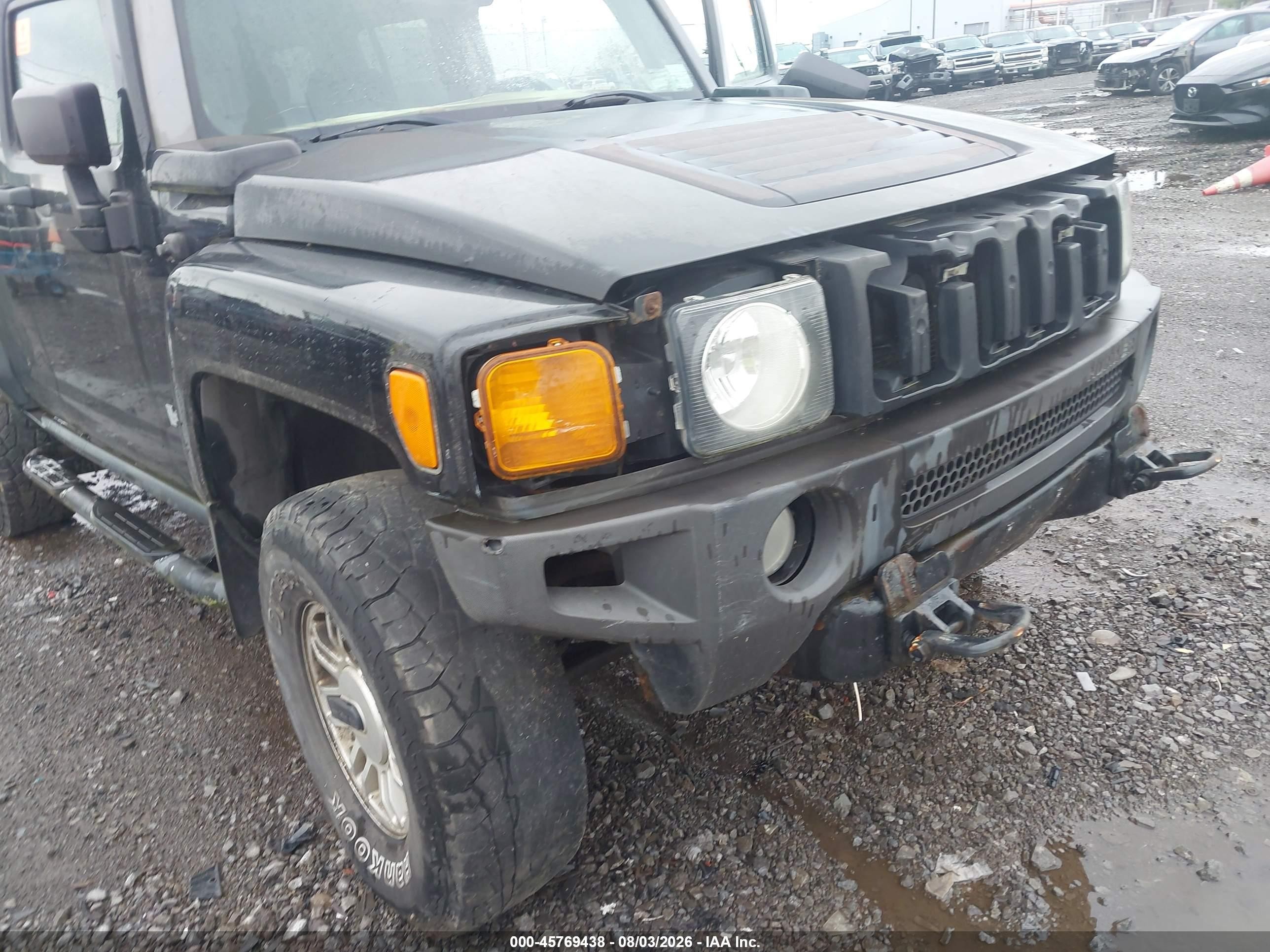 2006 Hummer H3 Suv   Black vin: 5GTDN136168187017
