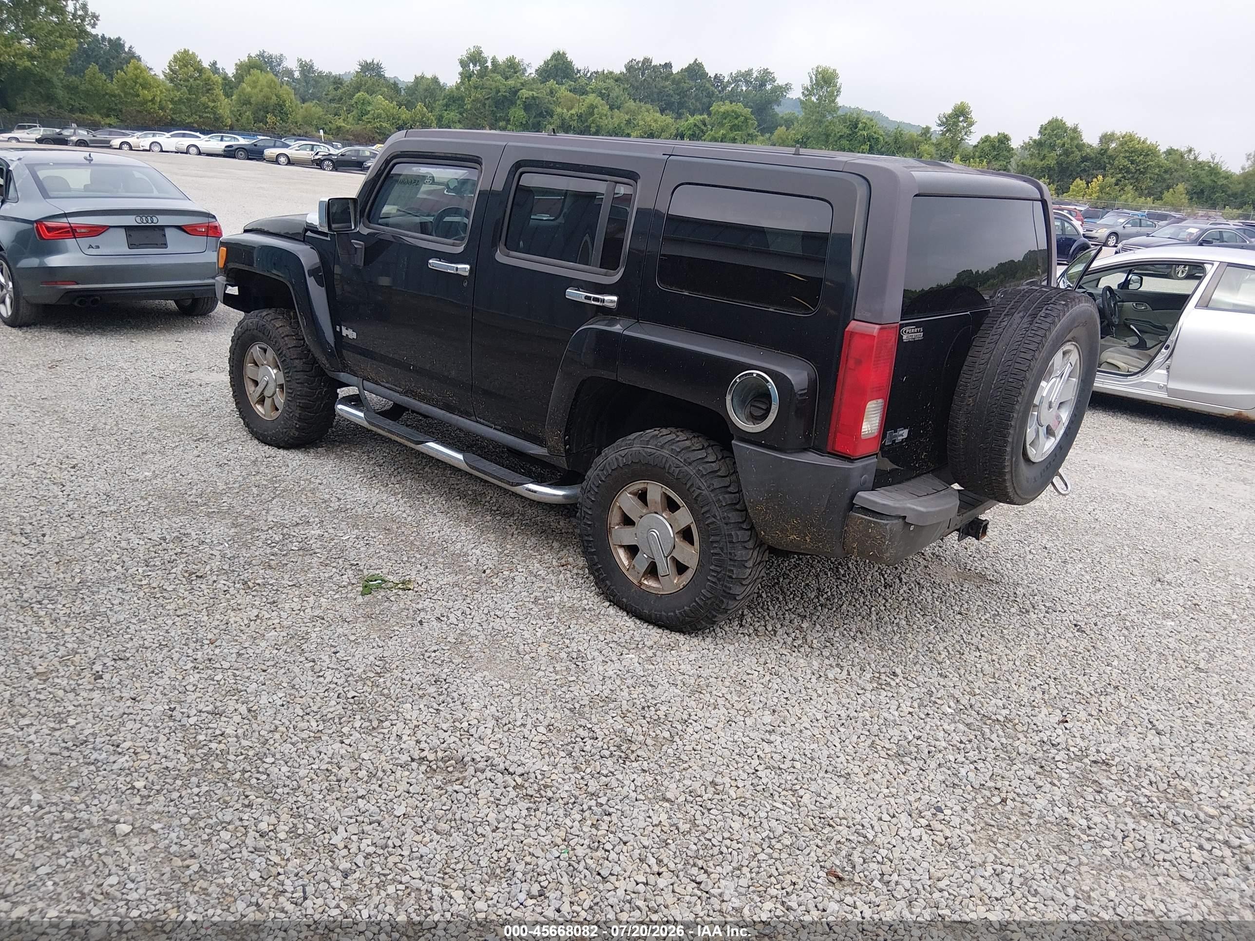 2006 Hummer H3 Suv   Black vin: 5GTDN136268166936