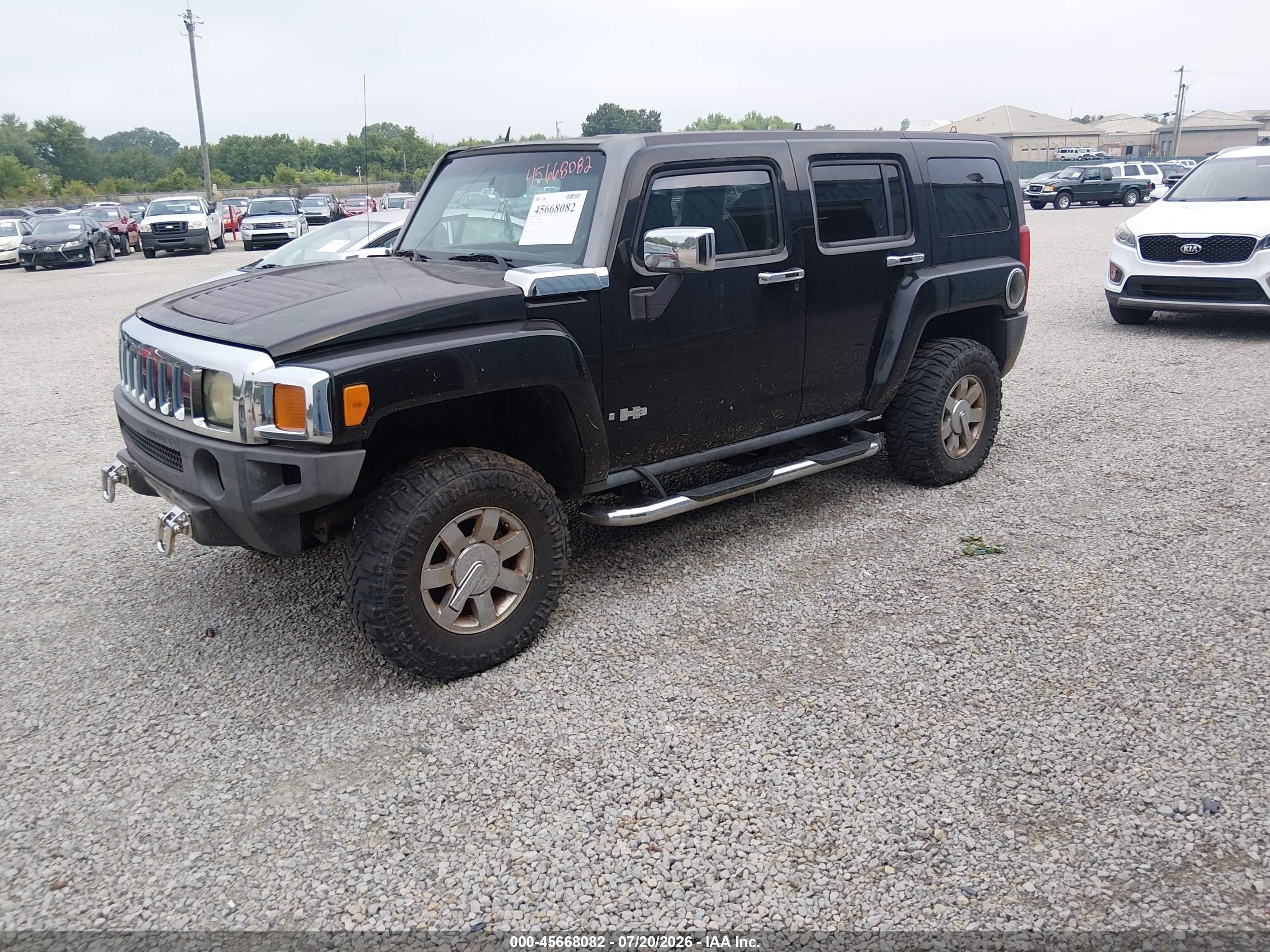 2006 Hummer H3 Suv   Black vin: 5GTDN136268166936