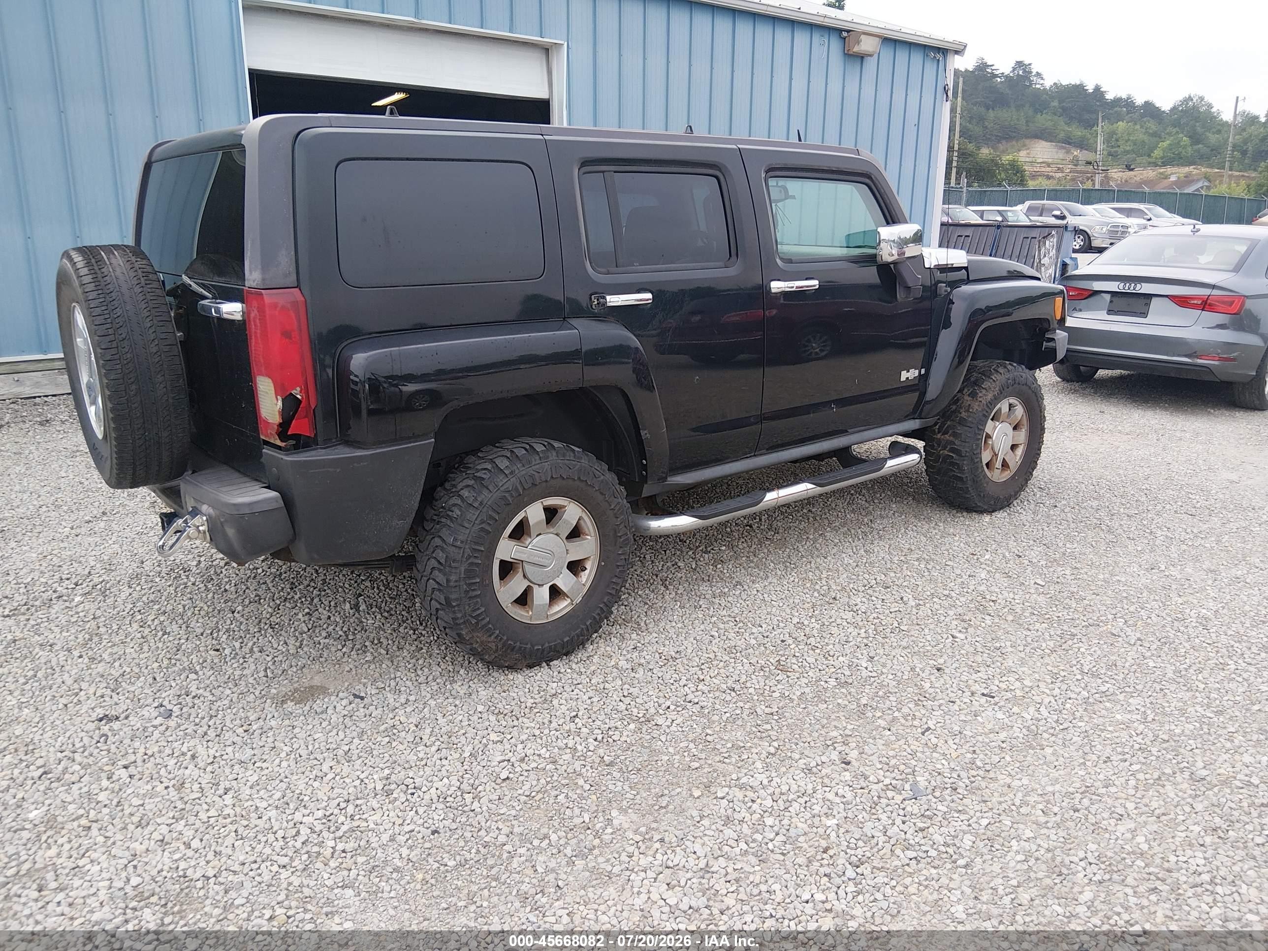2006 Hummer H3 Suv   Black vin: 5GTDN136268166936