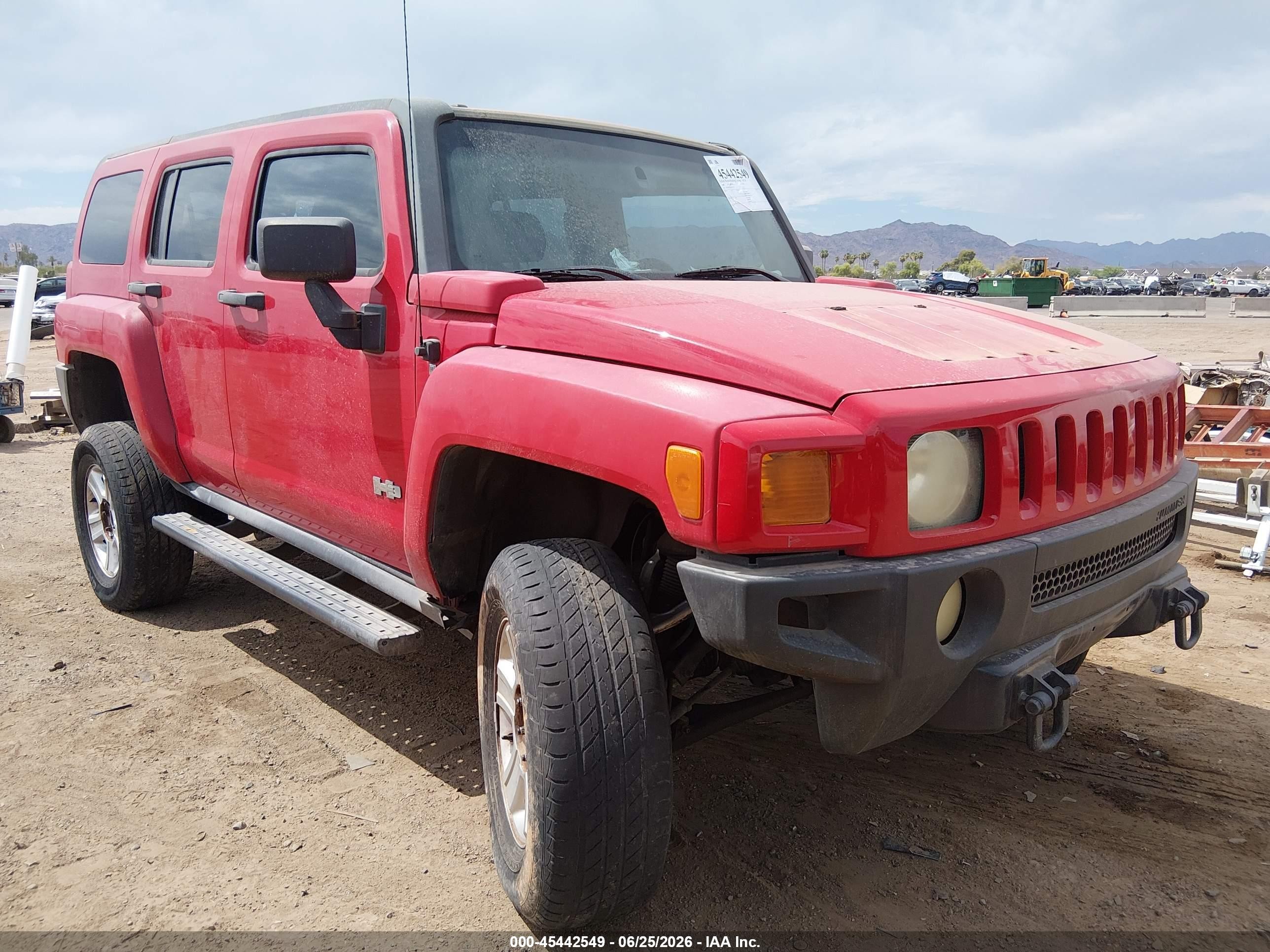 2006 Hummer H3 Suv   Red vin: 5GTDN136268271119