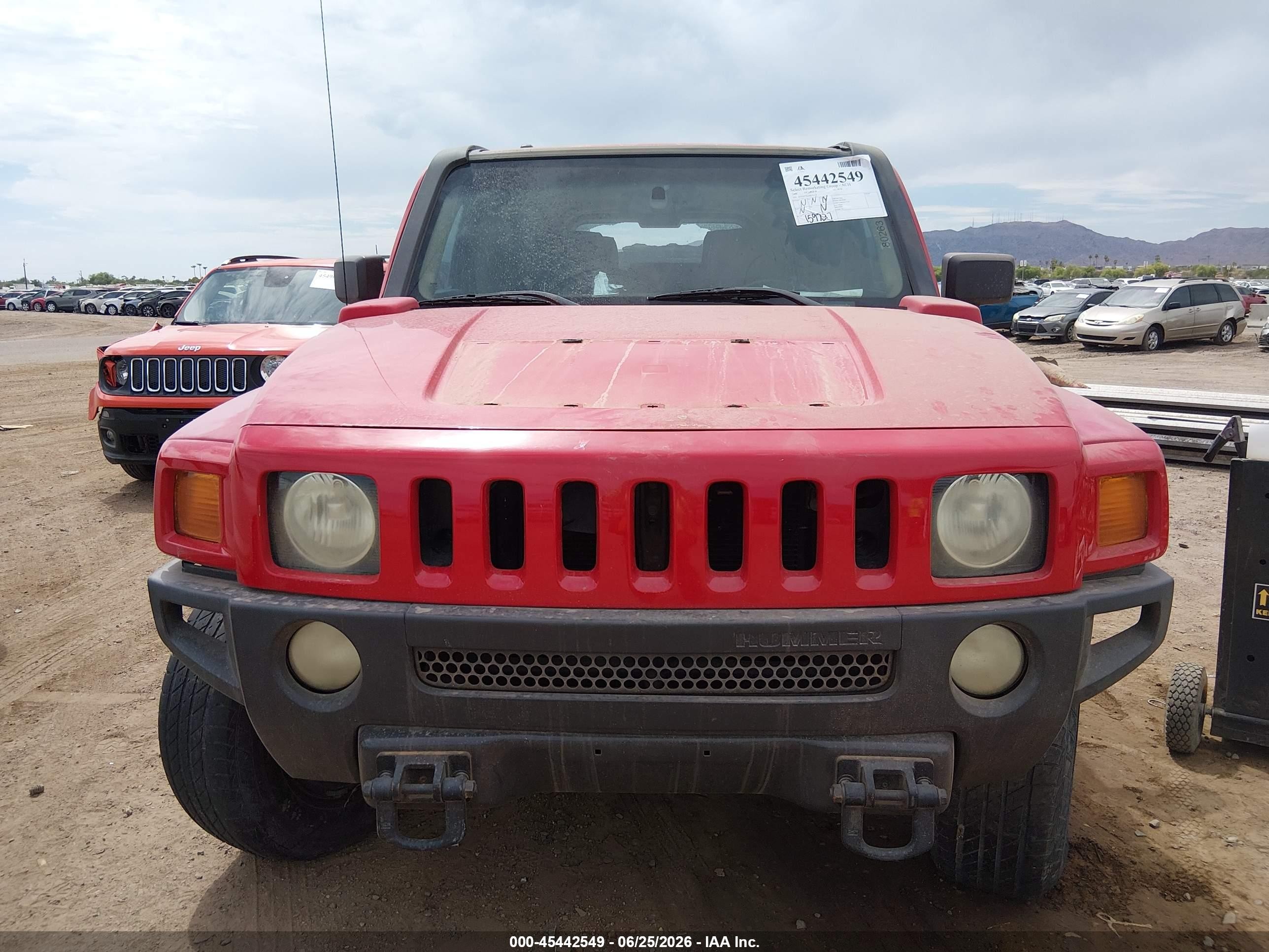 2006 Hummer H3 Suv   Red vin: 5GTDN136268271119