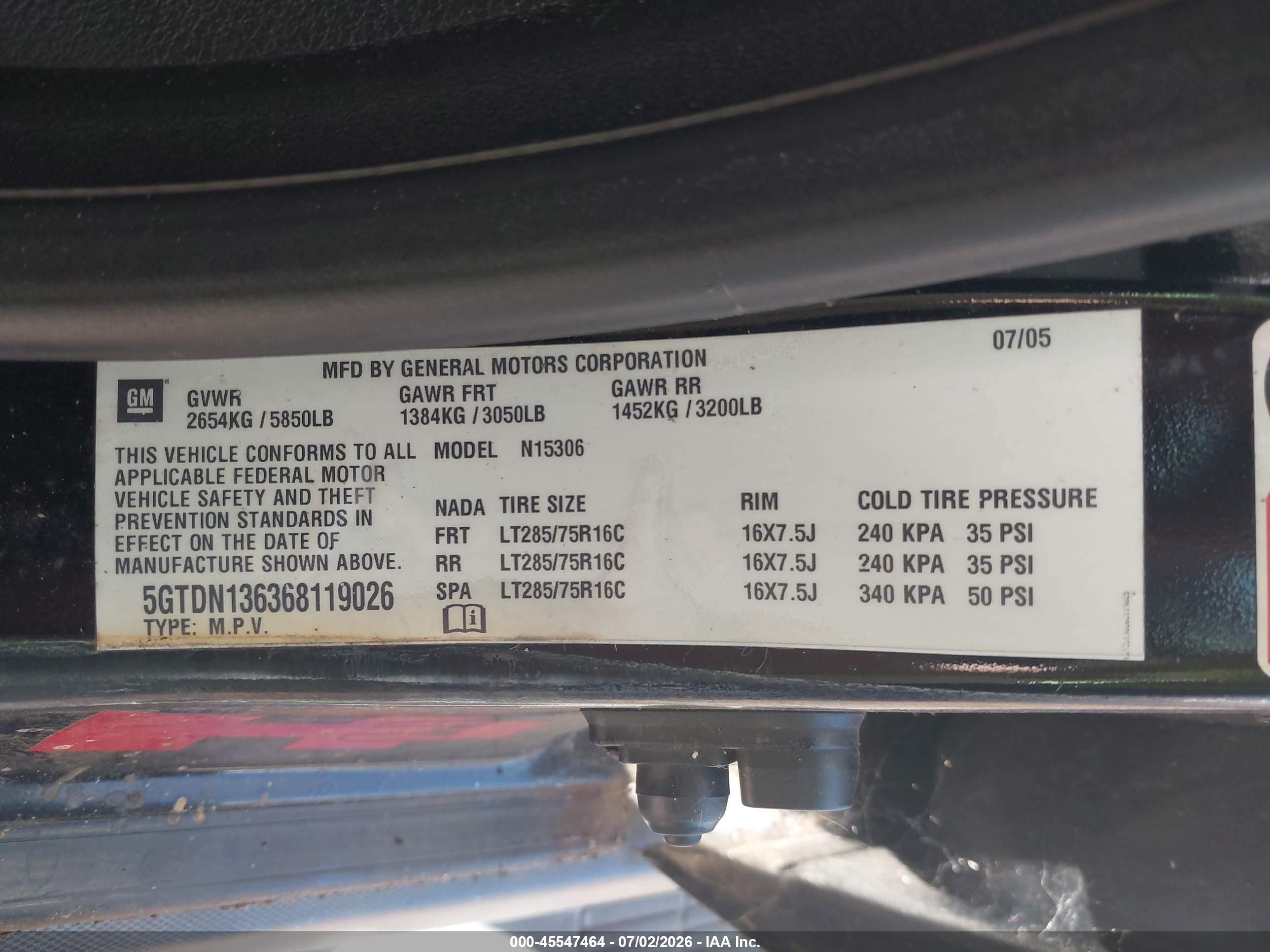2006 Hummer H3 Suv   Blue vin: 5GTDN136368119026