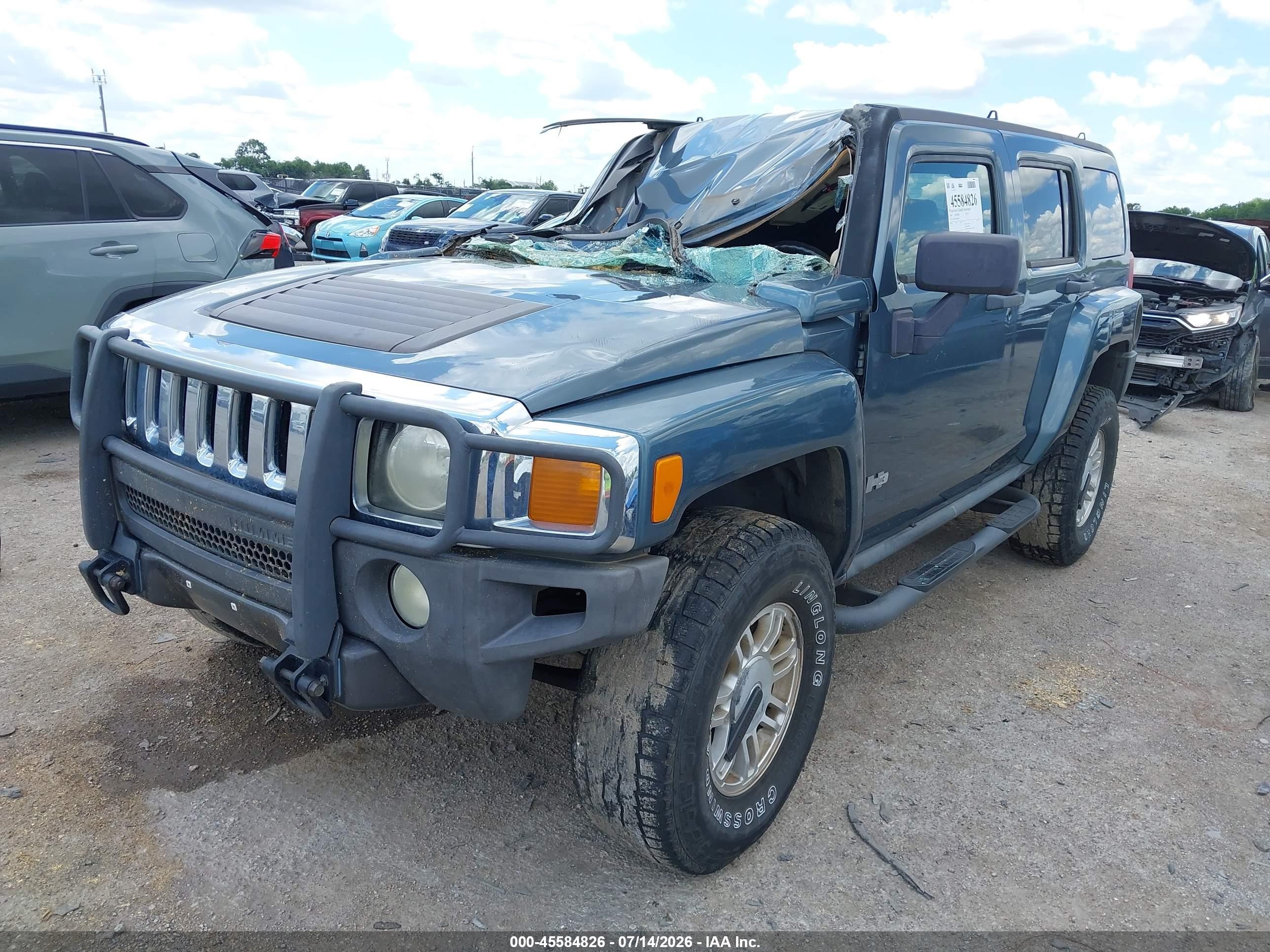 2006 Hummer H3 Suv Gray vin: 5GTDN136368158909