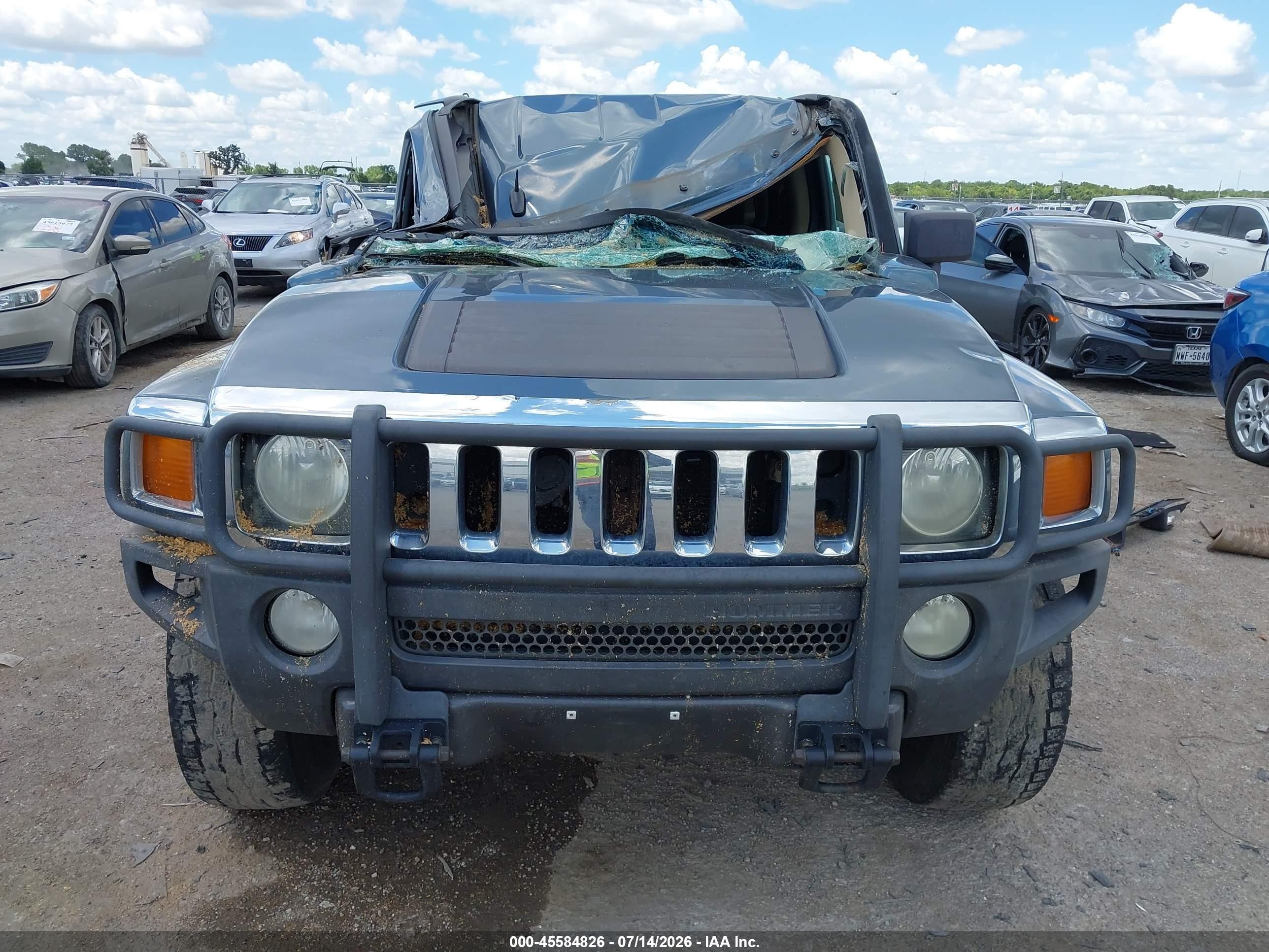2006 Hummer H3 Suv Gray vin: 5GTDN136368158909